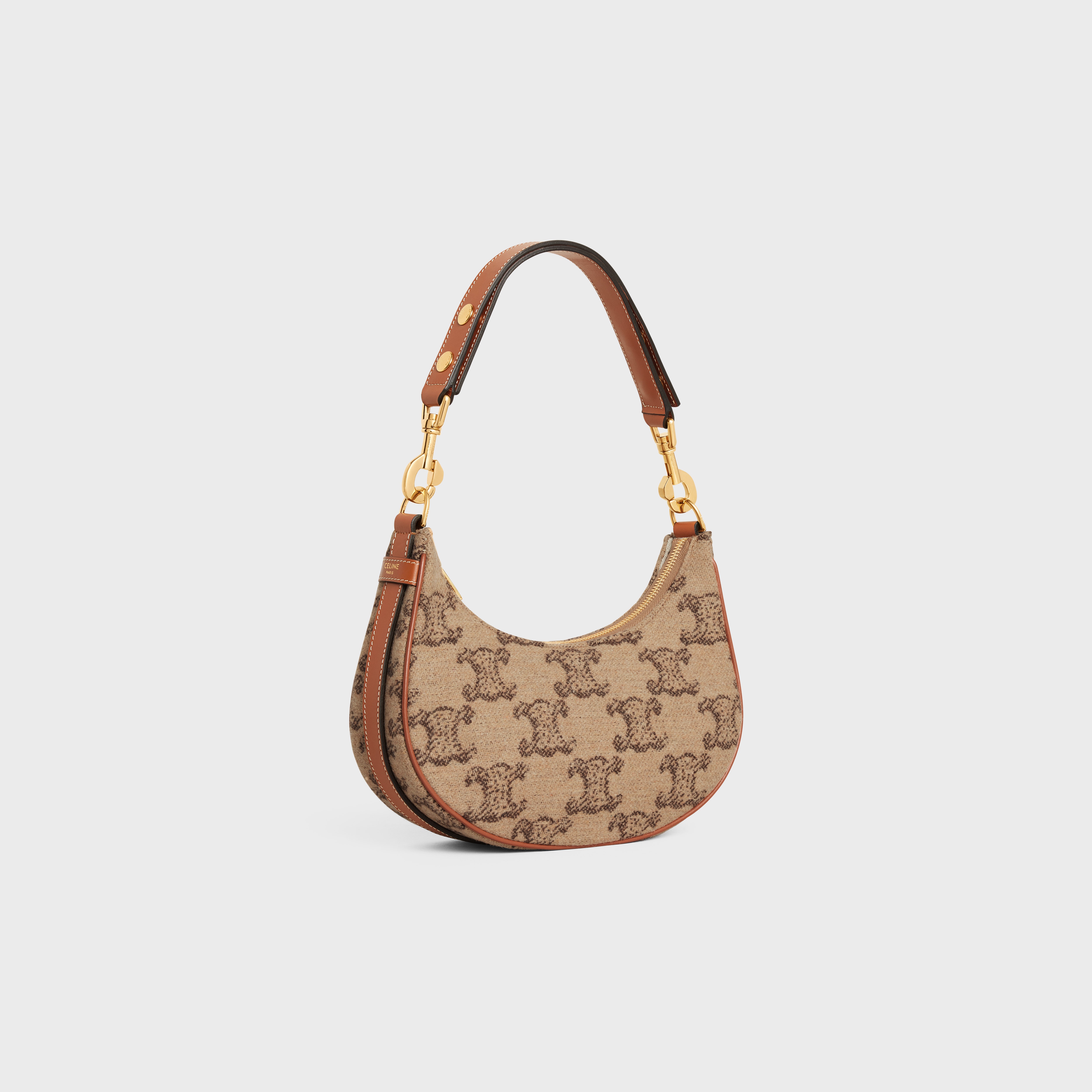Medium Ava Strap Bag in textile with triomphe - 2