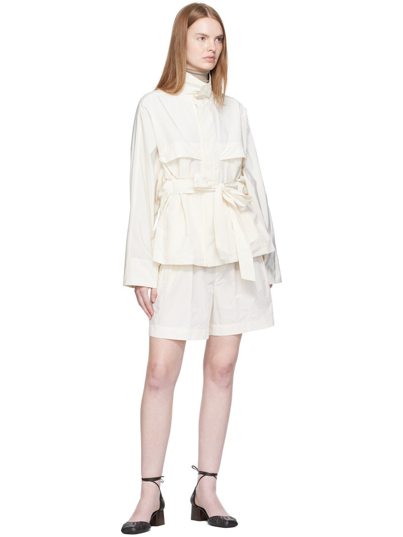 ISSEY MIYAKE Off-White Crumpled U Blouson Jacket outlook