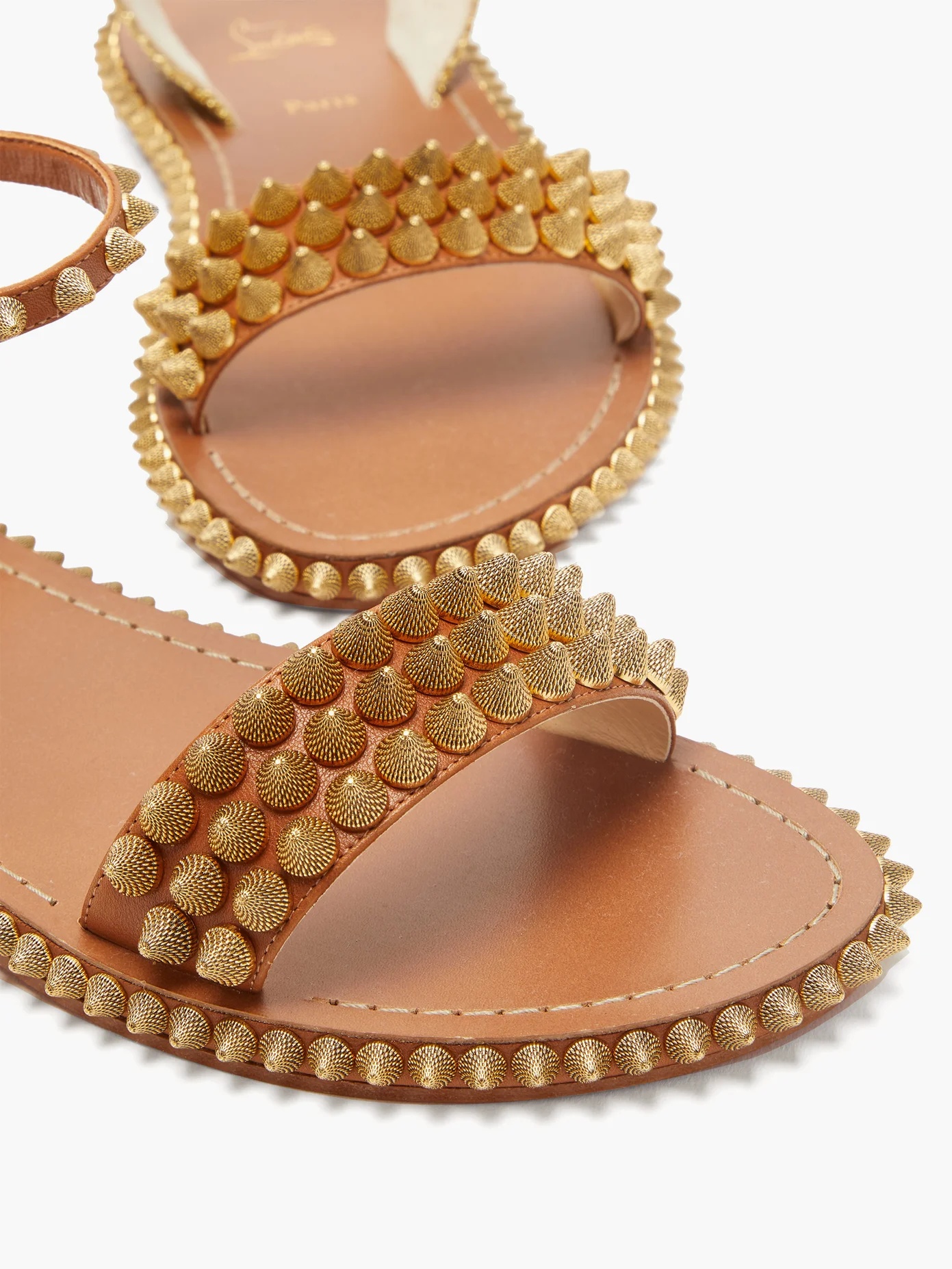 Cordorella spike-embellished leather sandals - 6