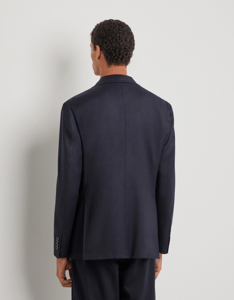 KEI NAVY BLUE MODERN-FIT JACKET IN PURE IMPECCABILE WOOL 4