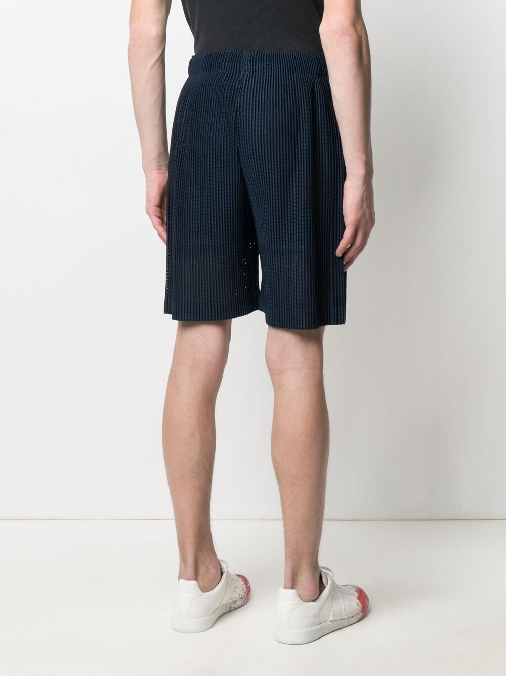 drawstring plissé shorts - 4