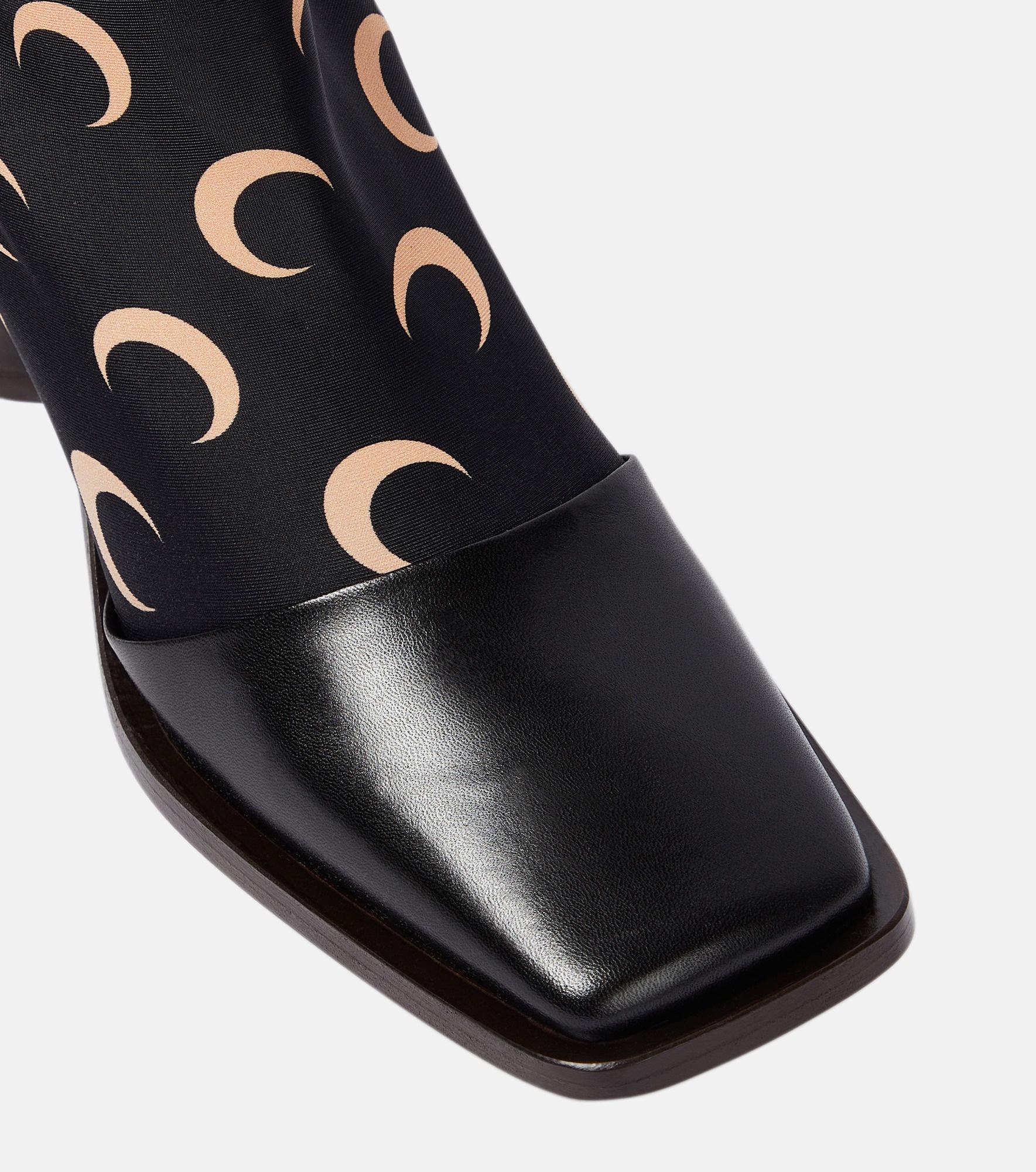 Printed leather-trimmed sock boots - 6