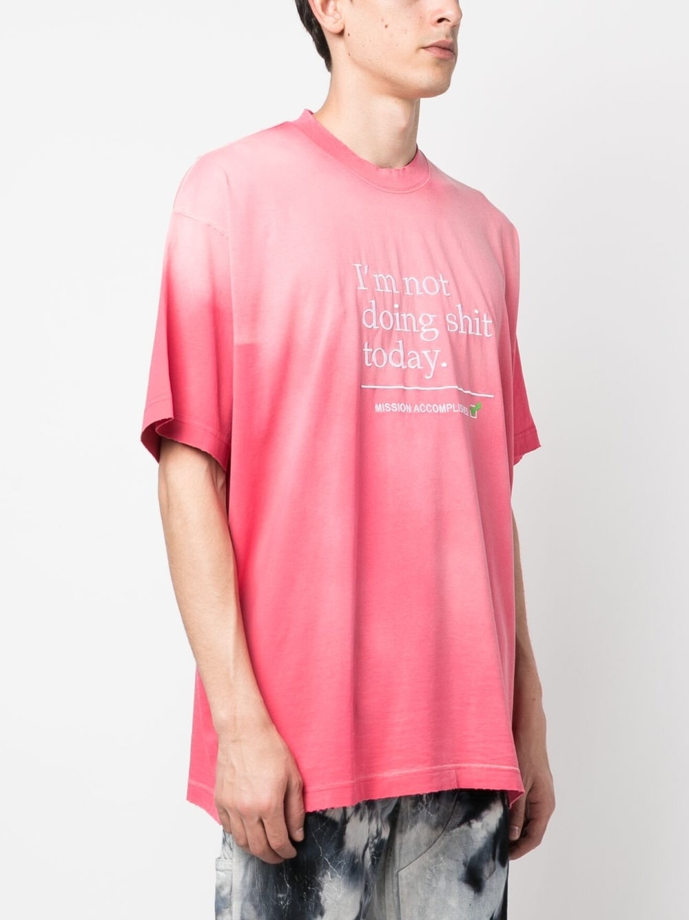 Shop Vetements Not Doing Shit Today Cotton T-Shirt