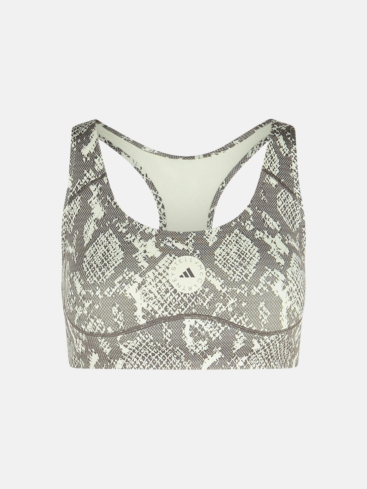 SNAKE PRINT POLYESTER BLEND SPORTY TOP - 1