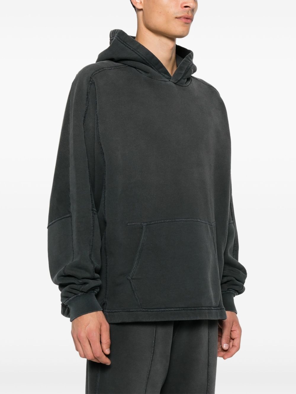 seam-detail hoodie - 3
