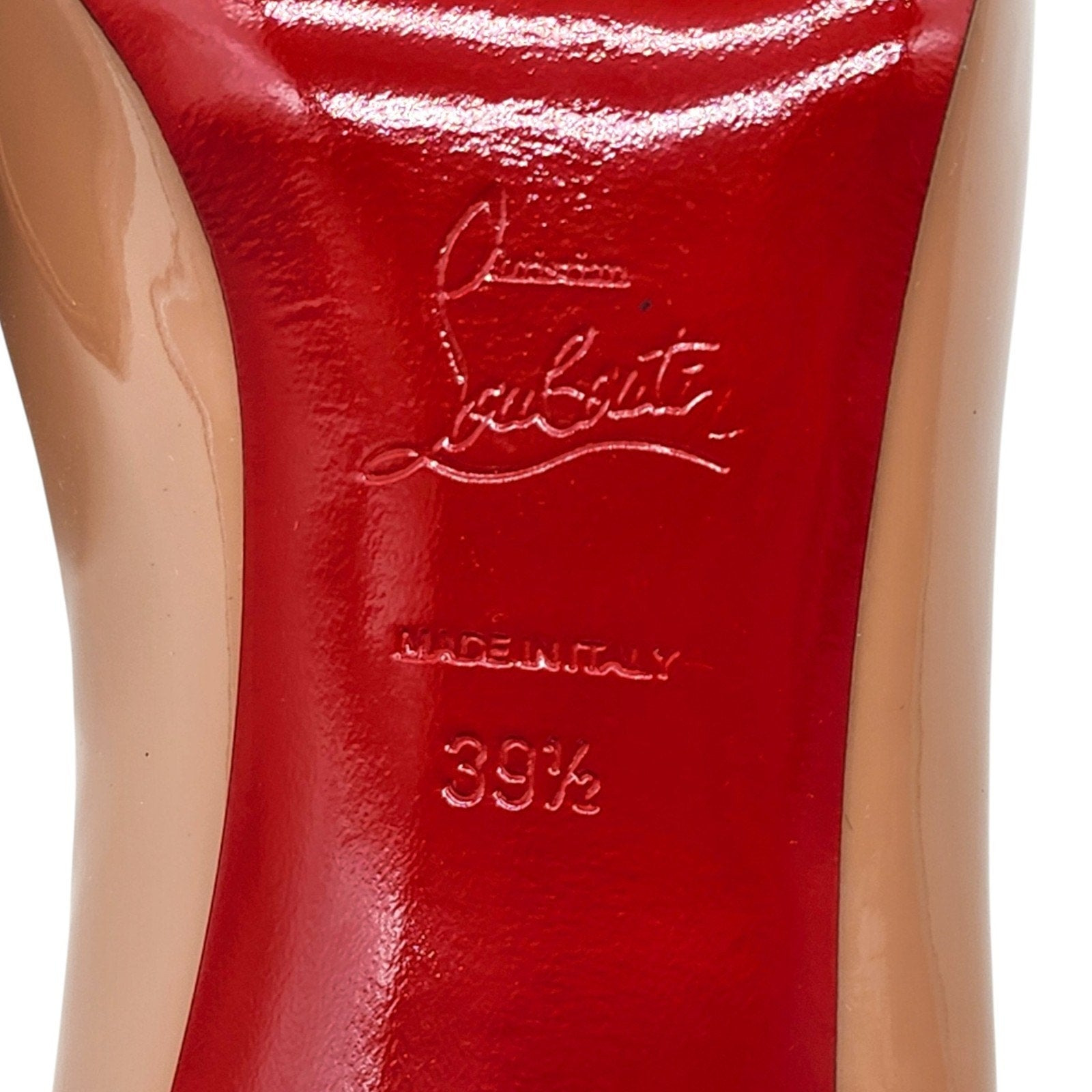 Christian Louboutin Hot Chick Patent Leather Kitten Heel Pumps Blush - 9