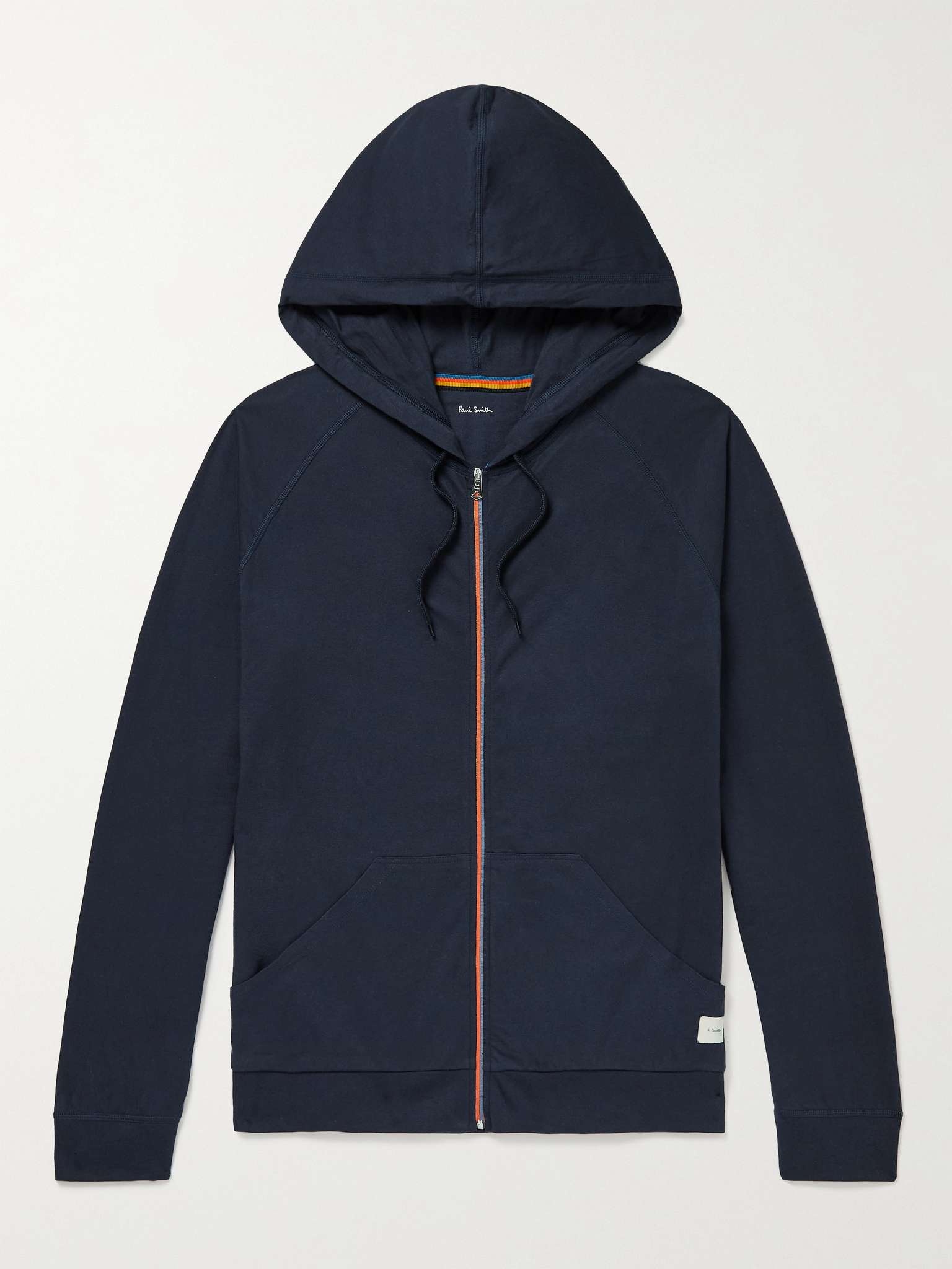 Grosgrain-Trimmed Cotton-Jersey Zip-Up Hoodie - 1