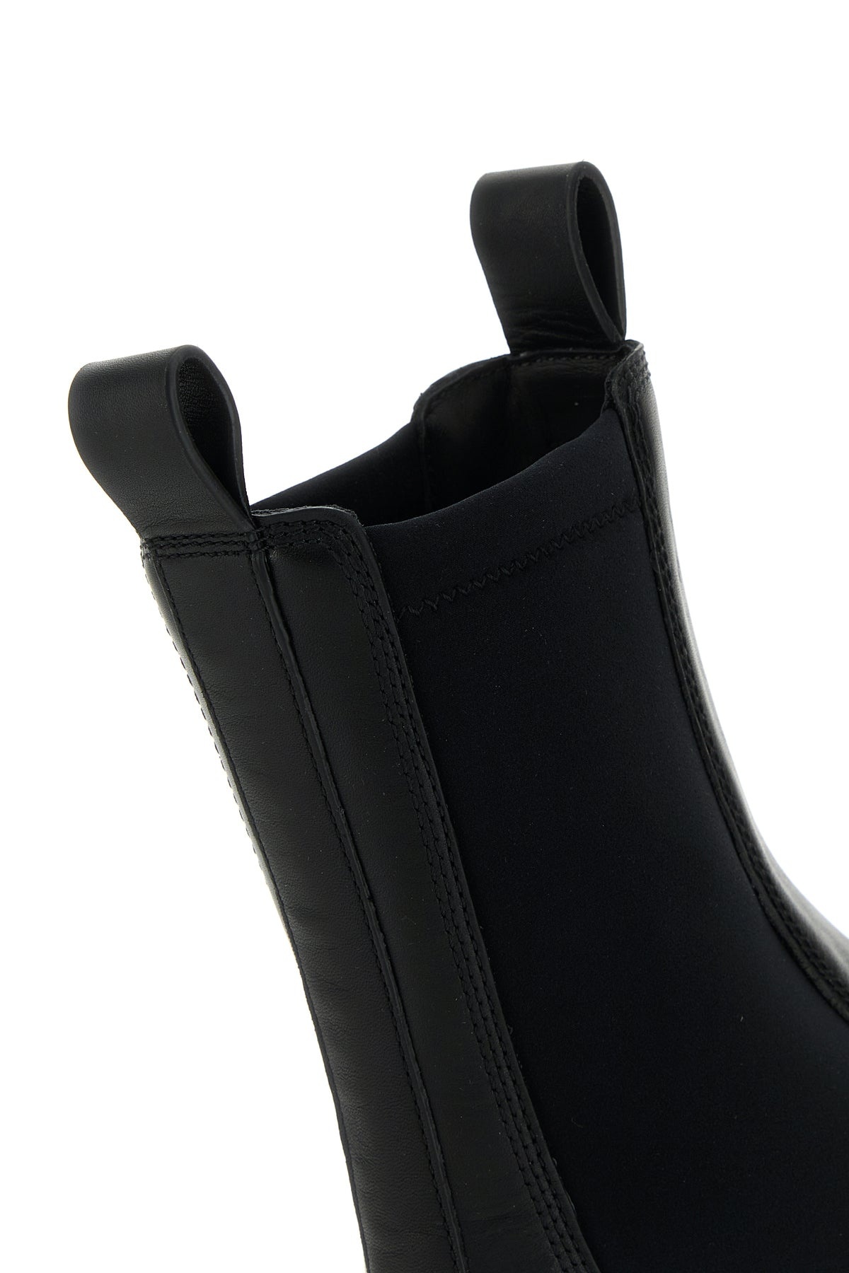 Black leather Chelsea ankle boots - 4