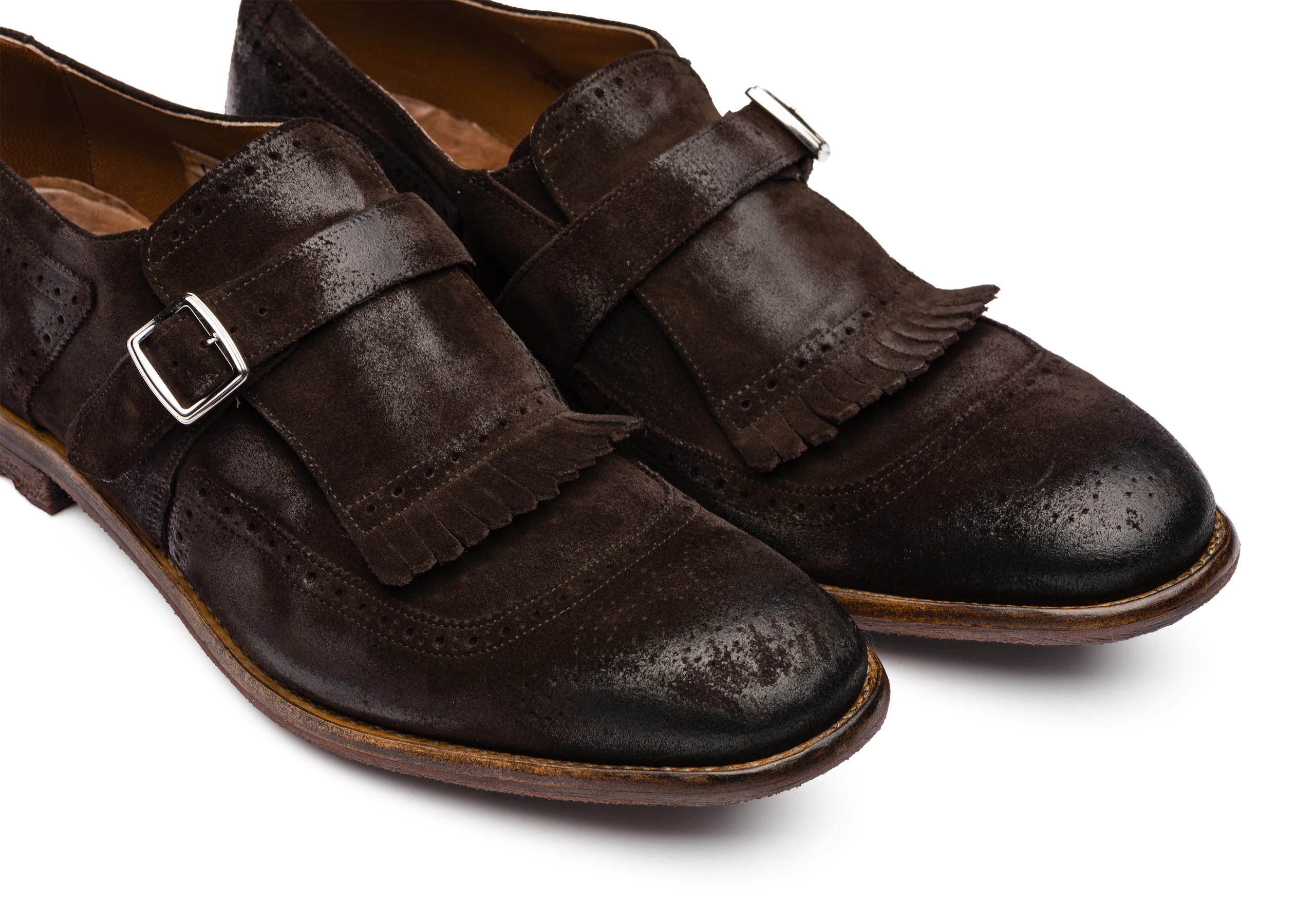 Shanghai
Vintage Suede Buckle Loafer Brown - 4