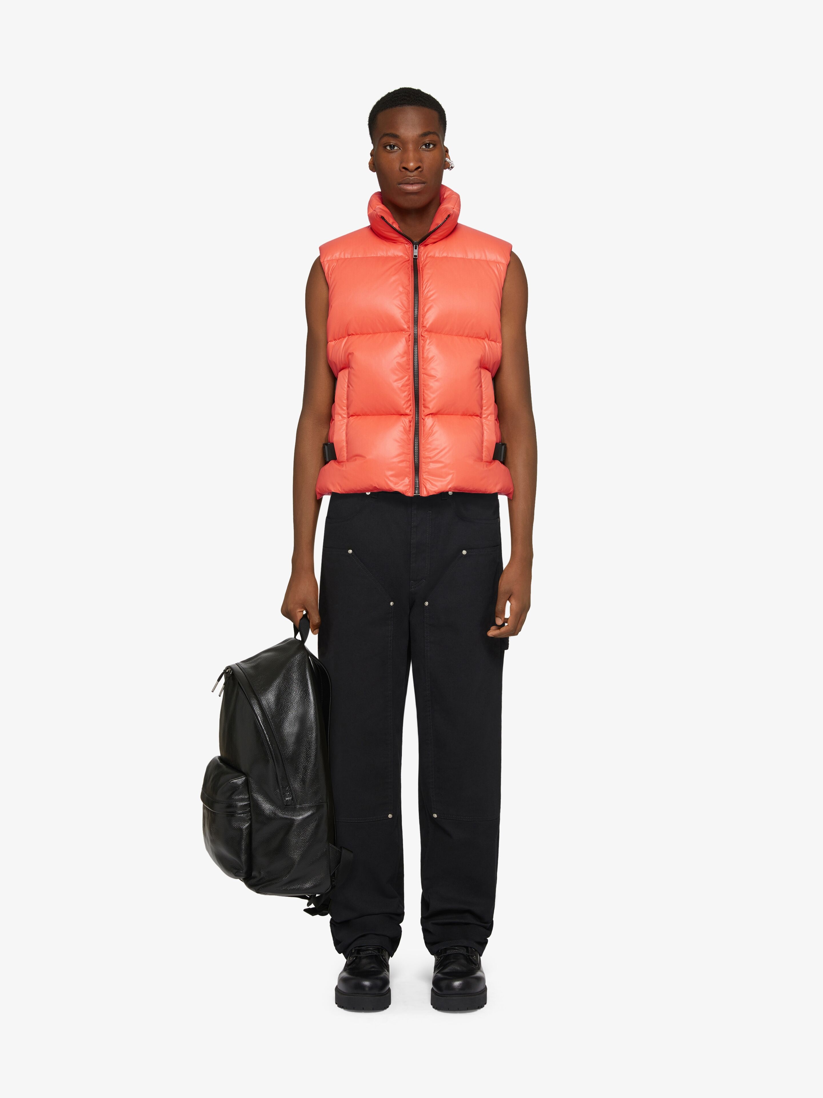 SLEEVELESS PUFFER JACKET WITH BUCKLES - 2