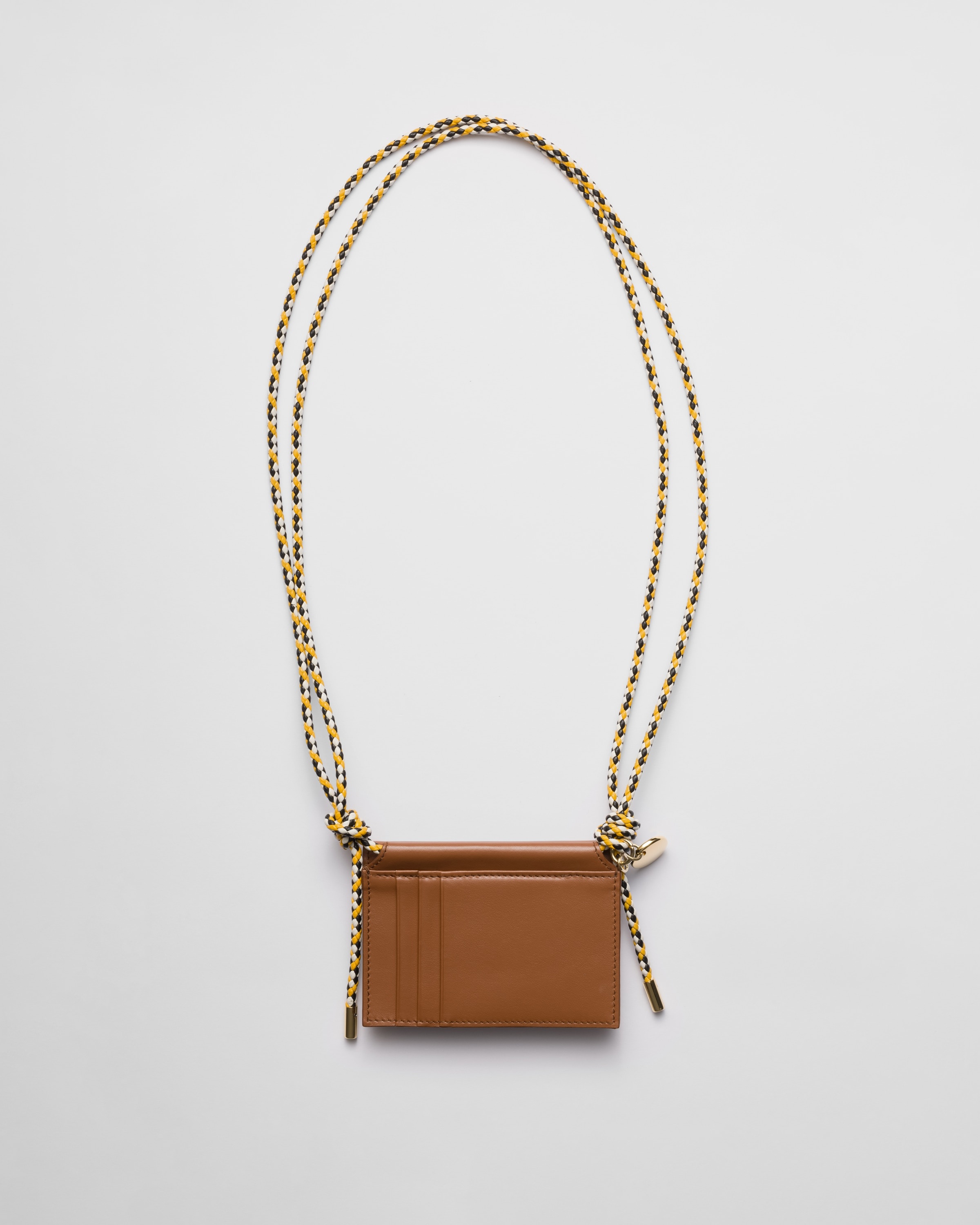 Card holder with leather shoulder strap - 3