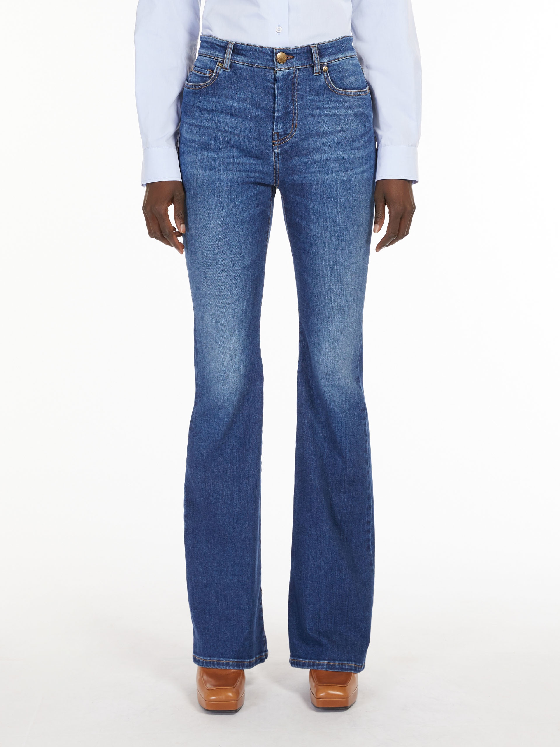 EPOCHE Fit-and-flare denim jeans - 3