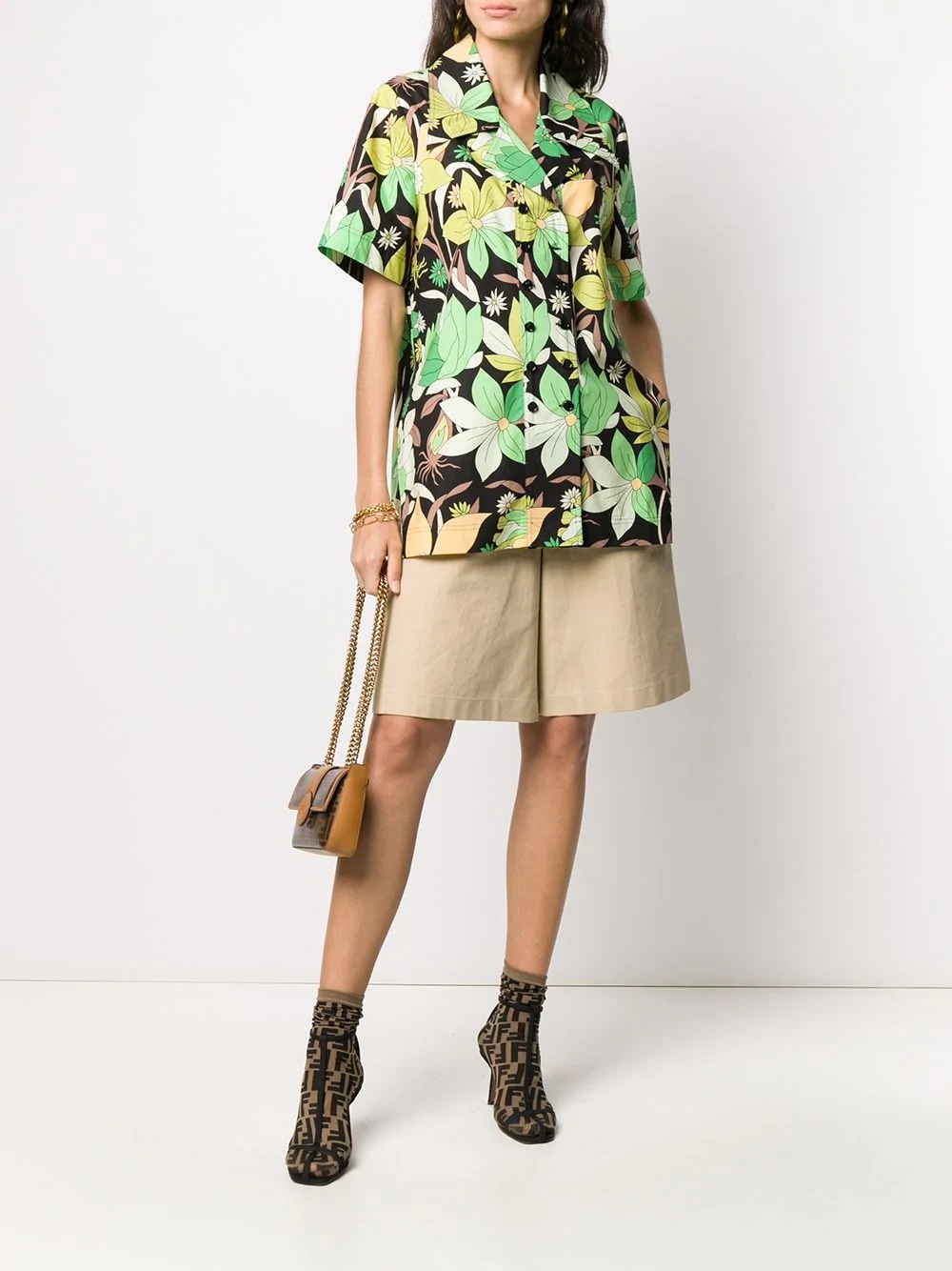 floral-print short-sleeve shirt - 2