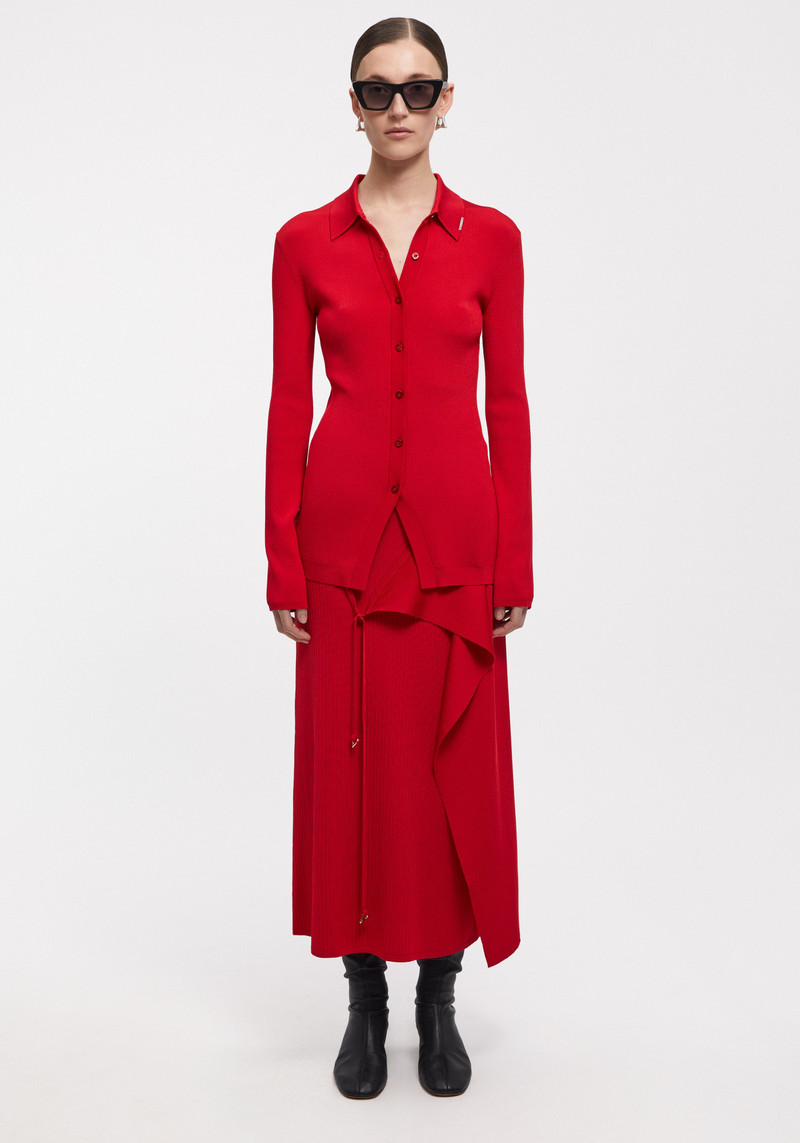 RIBBON Rayon knit cardigan 3