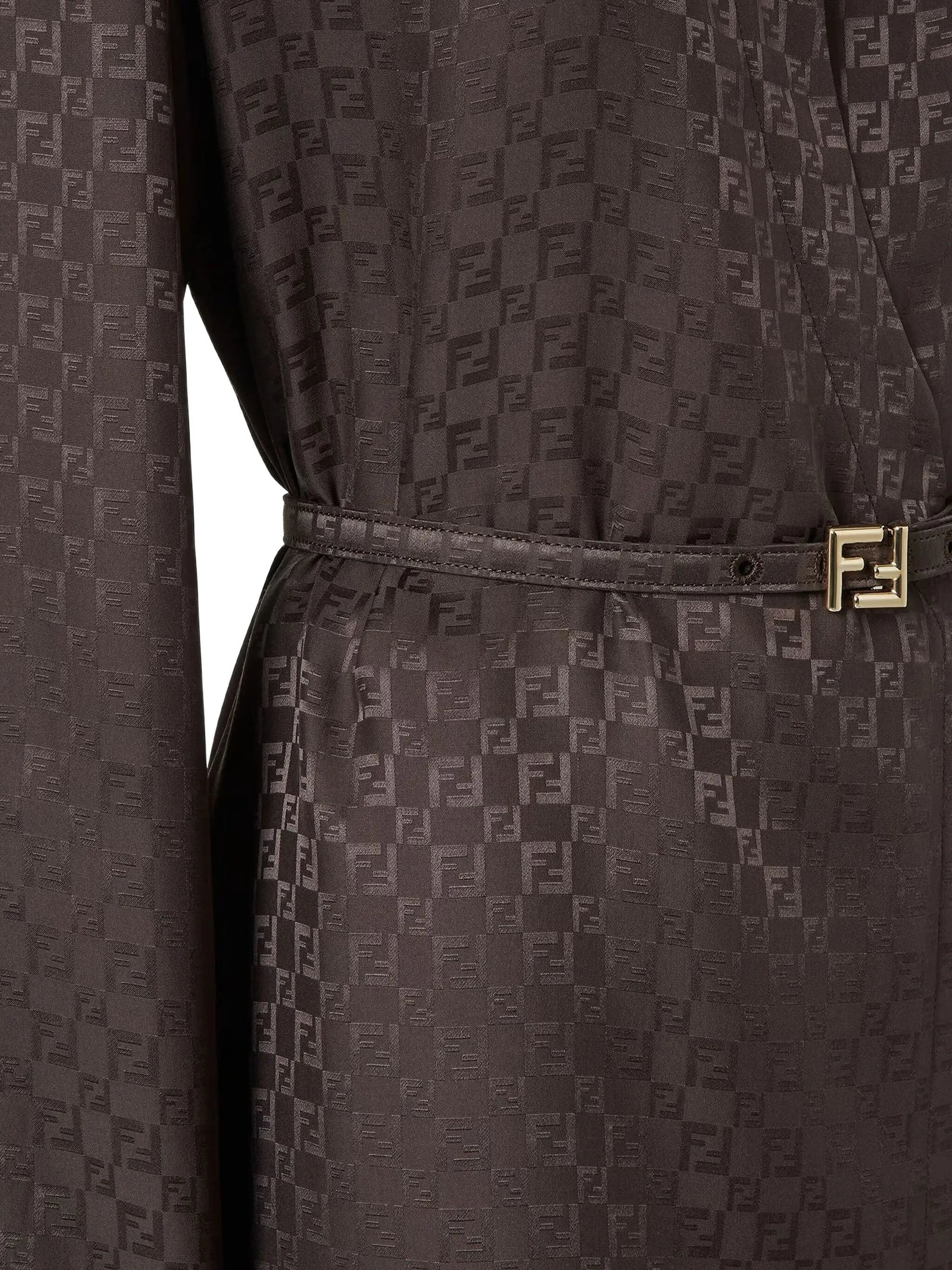 Fendi Ff Jacquard Belted Dress - 3