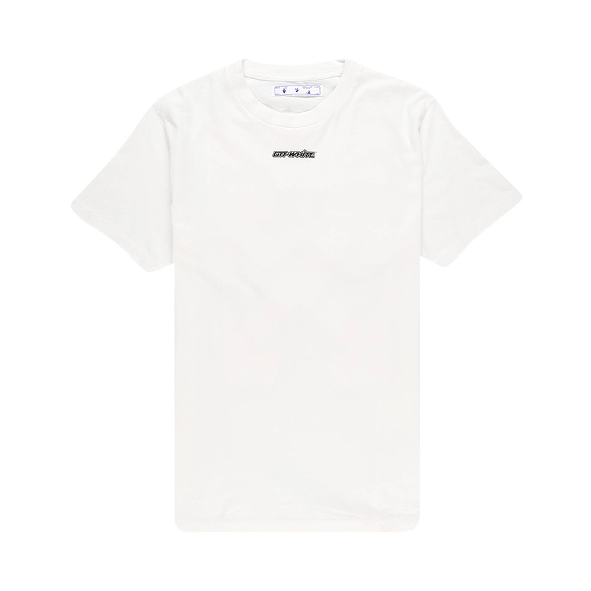 Off-White Marker Short-Sleeve Slim Tee 'White/Blue' - 1