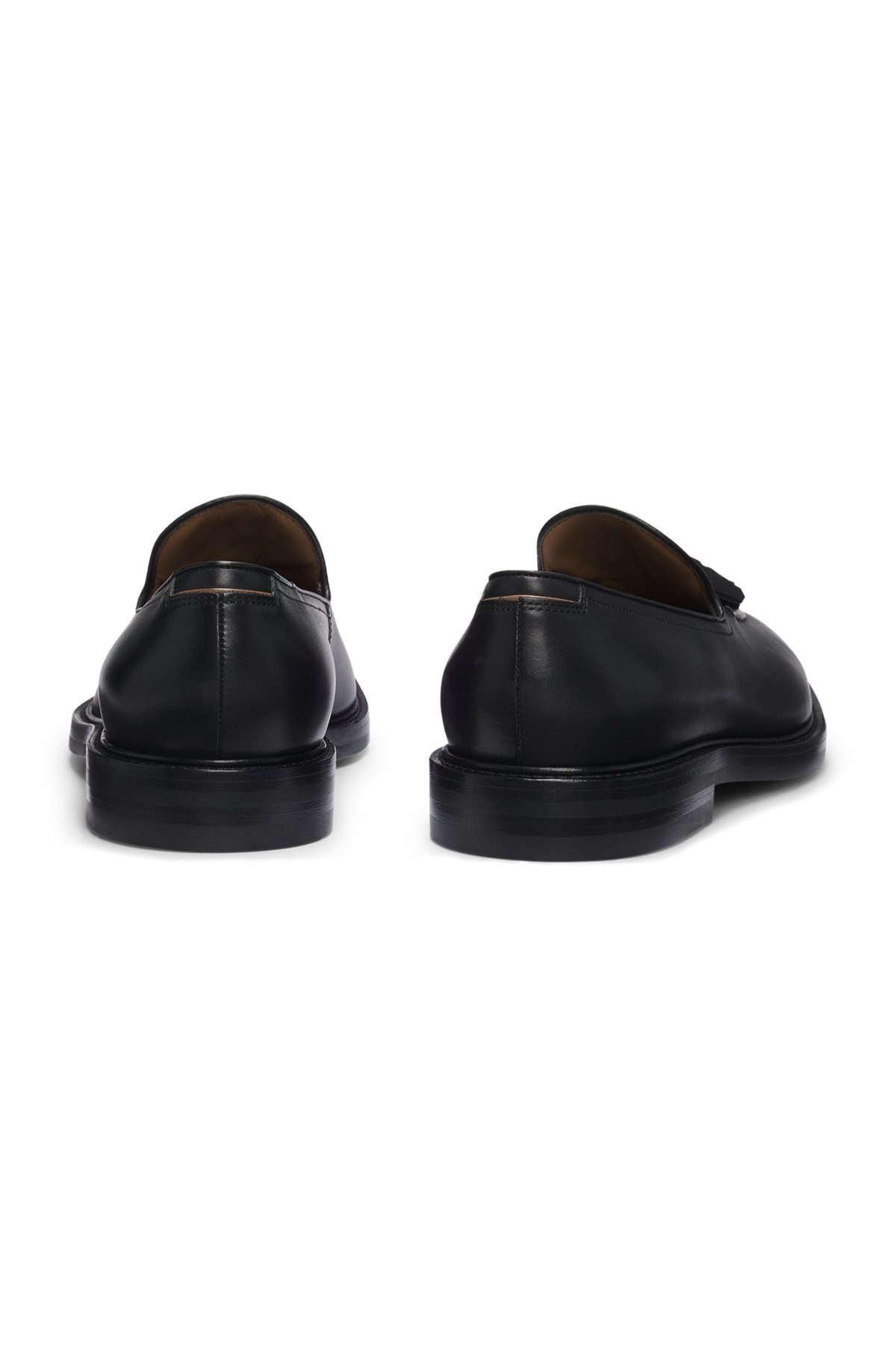 ITALIAN LEATHER LOAFERS WITH TASSEL TRIM - 5