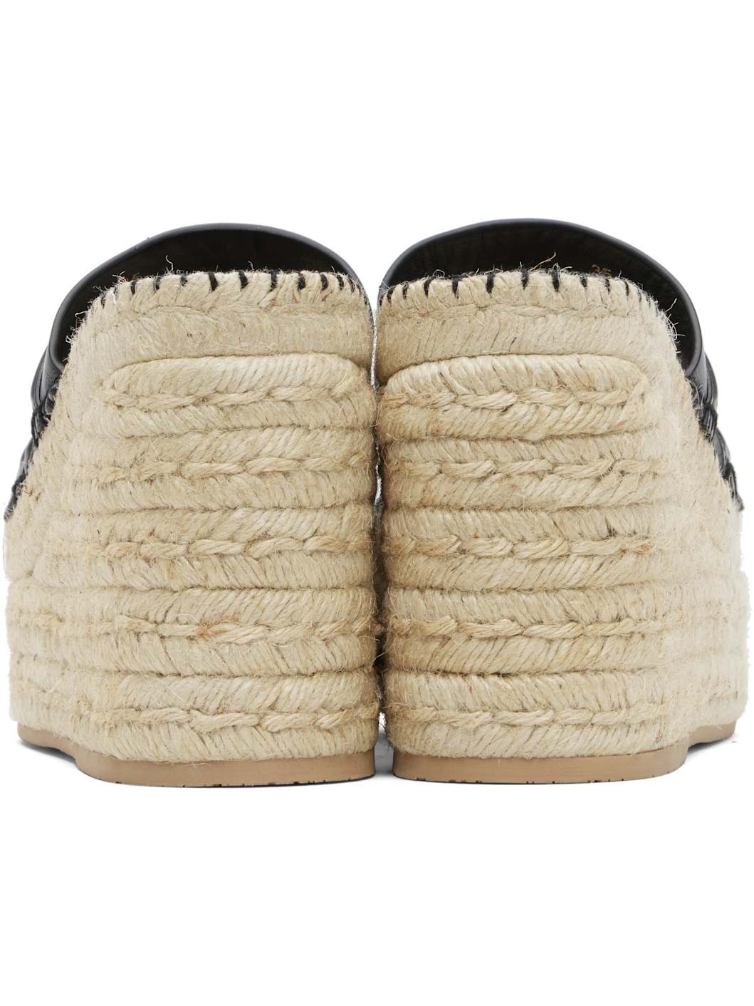 Black Medusa Platform Espadrilles Heeled Sandals - 2