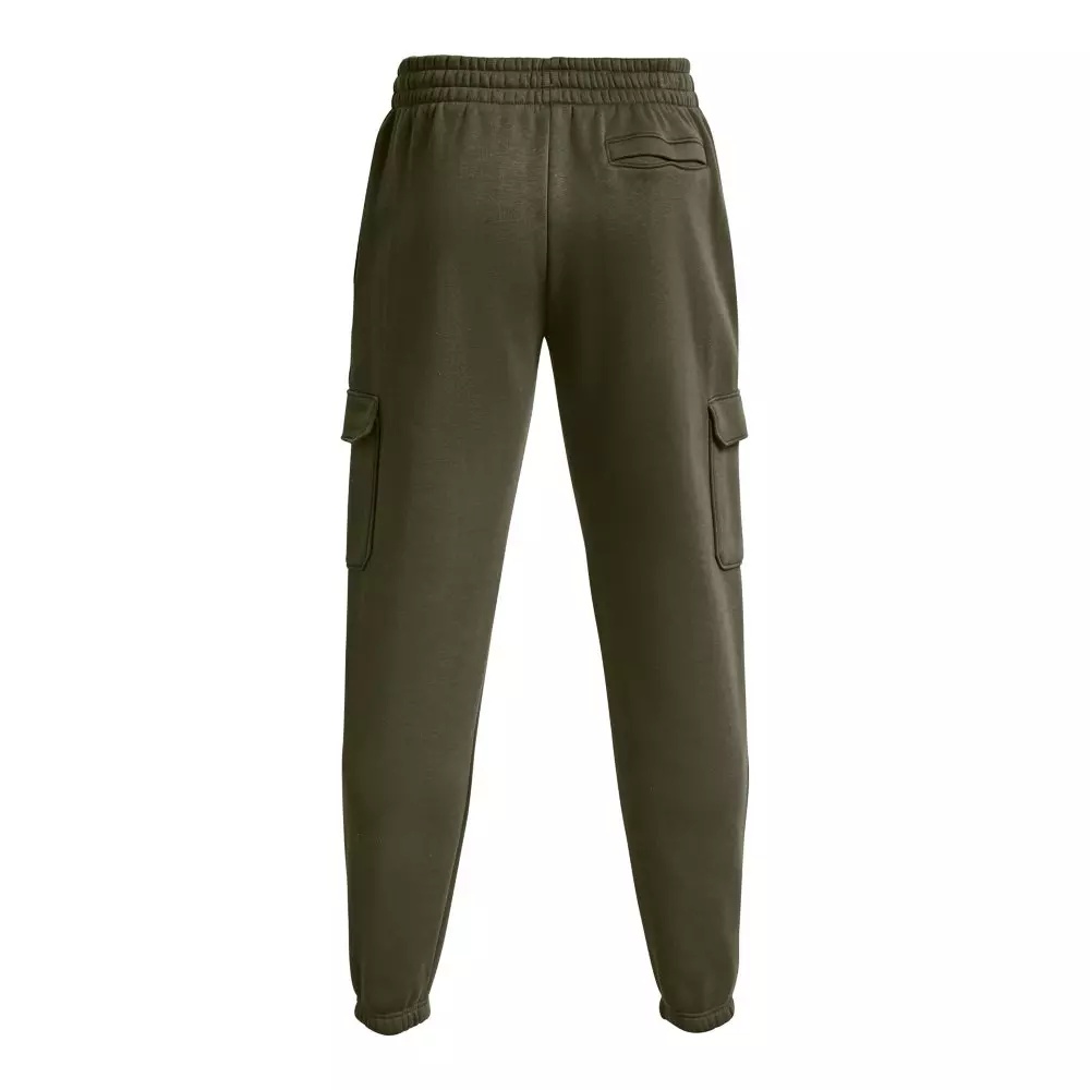 Men's Essential Cargo Fleece Pants-Green - 6