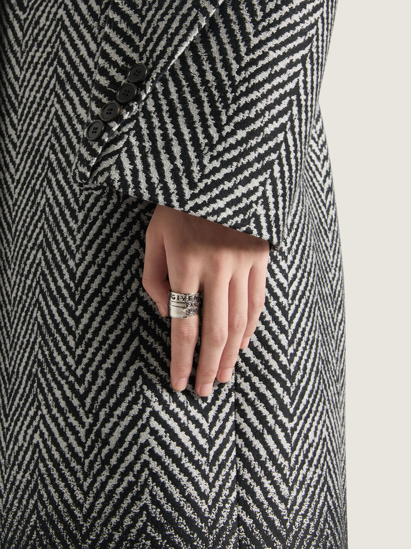 Givenchy GIVENCHY TAPE RING IN METAL AND ENAMEL outlook