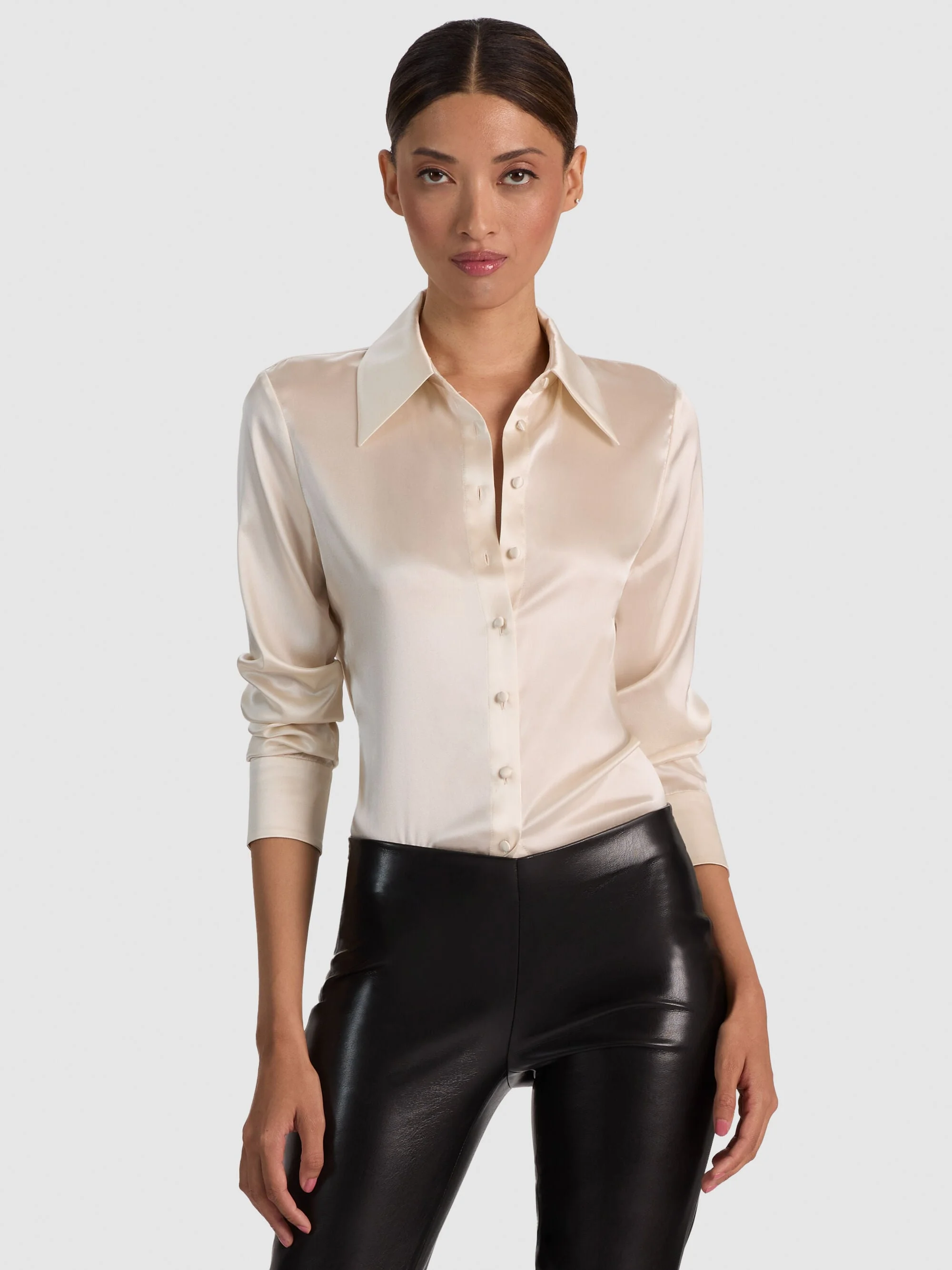 WILLA SILK BLOUSE - CHINO - 1