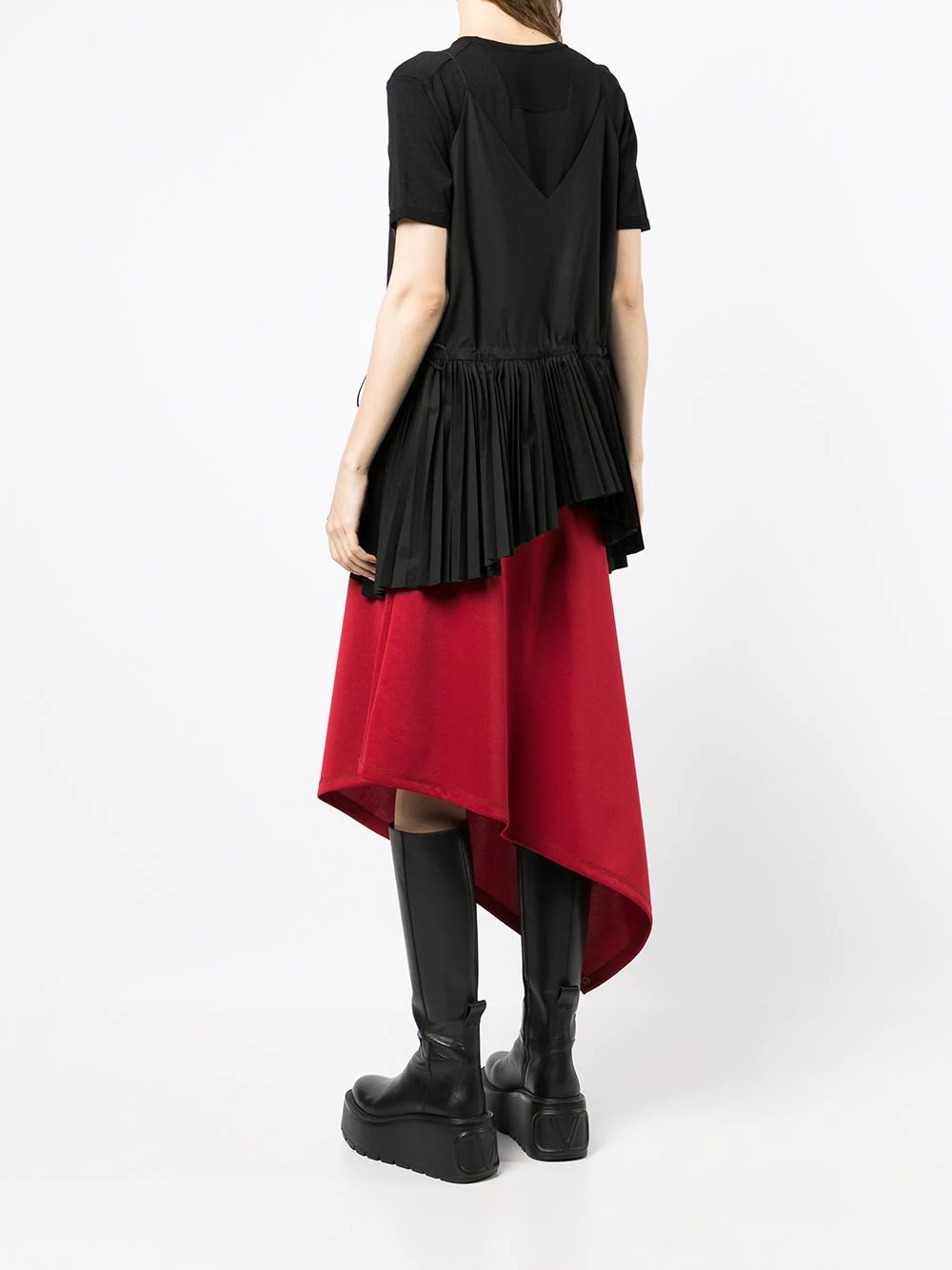 pleated-hem T-shirt - 4