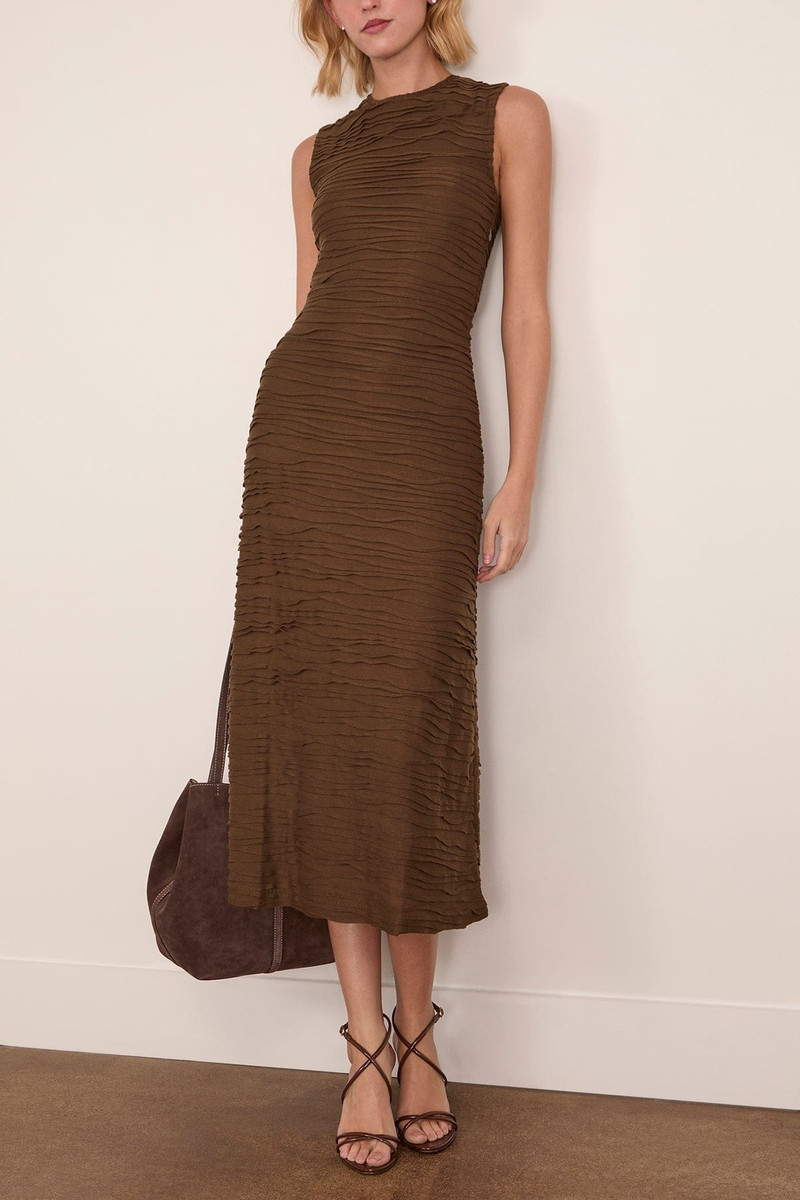 Proenza Schouler Laura Dress in Wood outlook