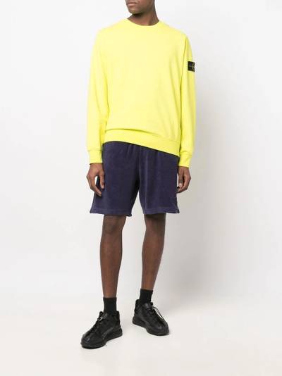 Stone Island logo-waistband terry-cloth shorts outlook