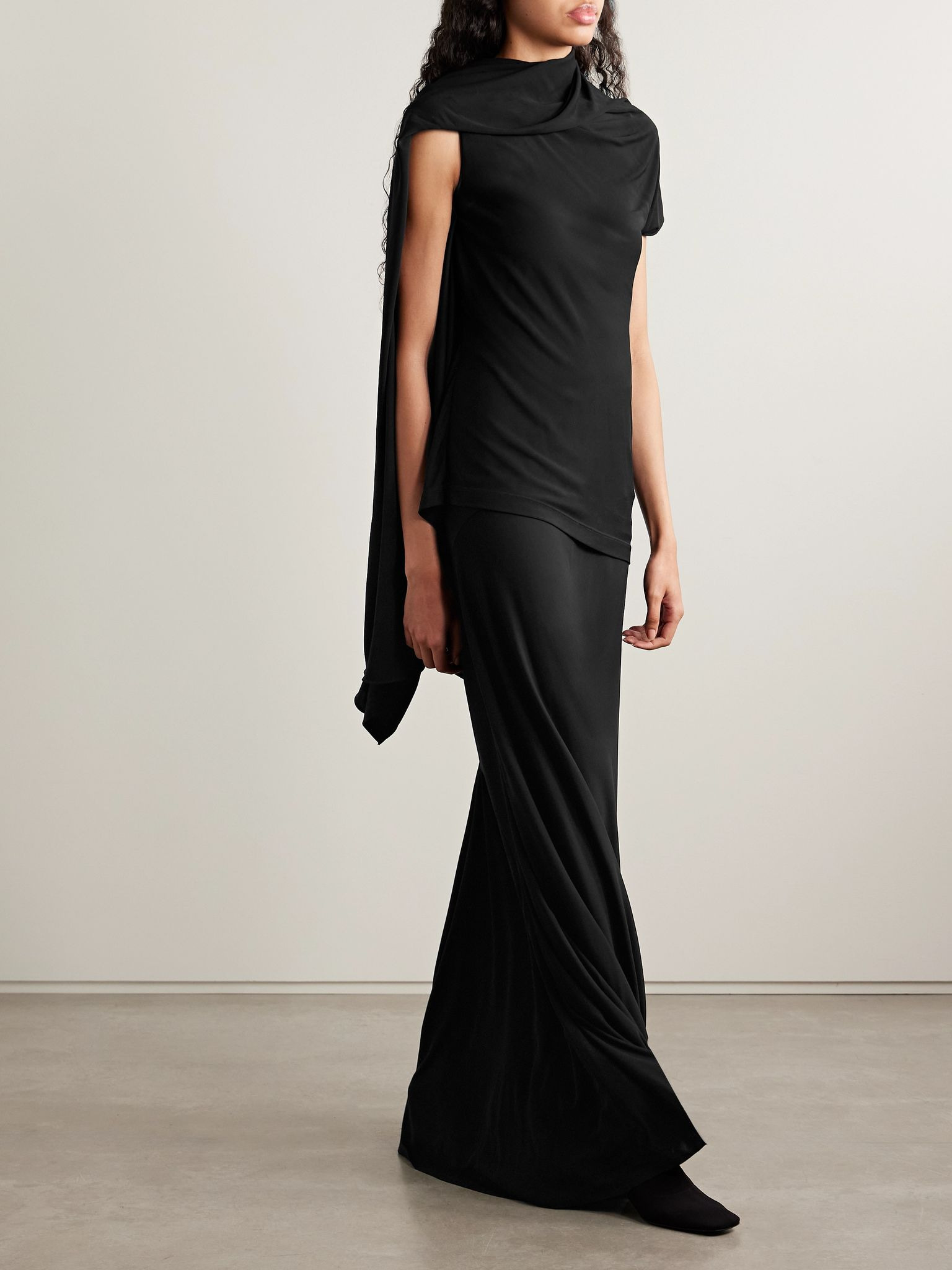 Mirla jersey maxi skirt Black - 2