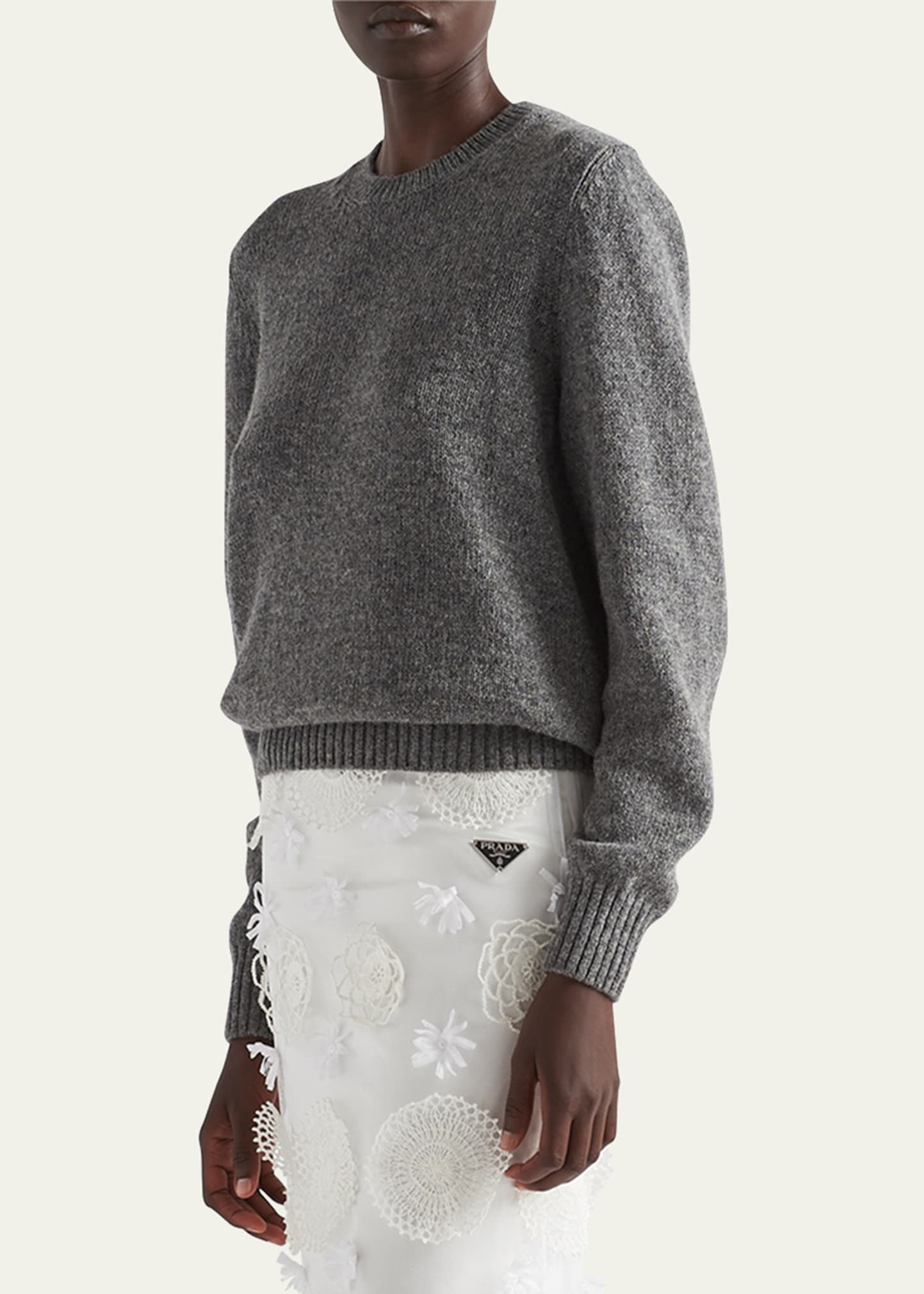 Cashmere Wool Crew-Neck Sweater - 4