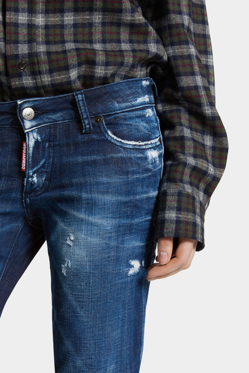 DARK MIDNIGHT BLUE WASH JENNIFER JEANS - 5