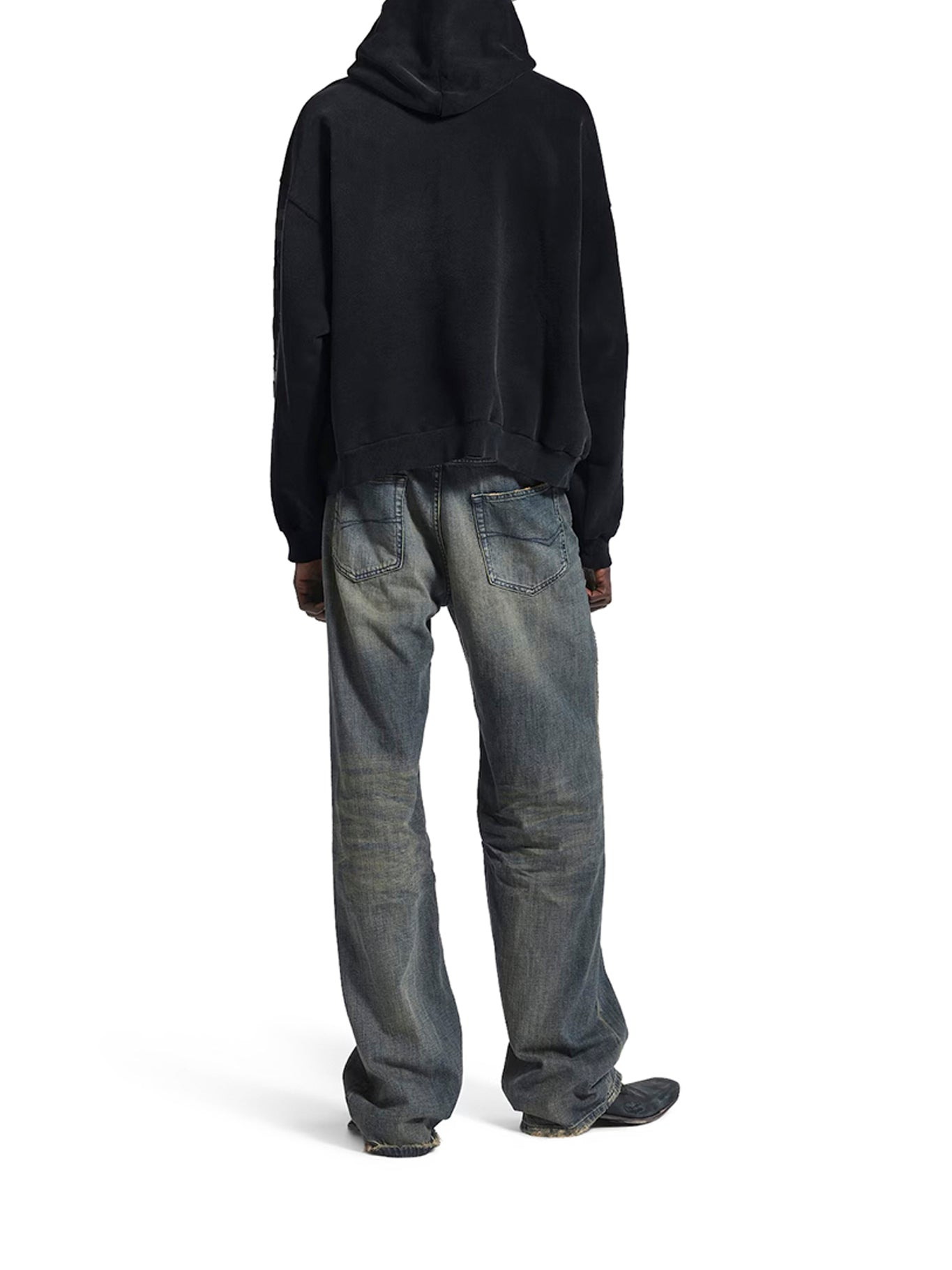 TRANSPARENT TAPE HOODIE WITH TORN POCKET - 3