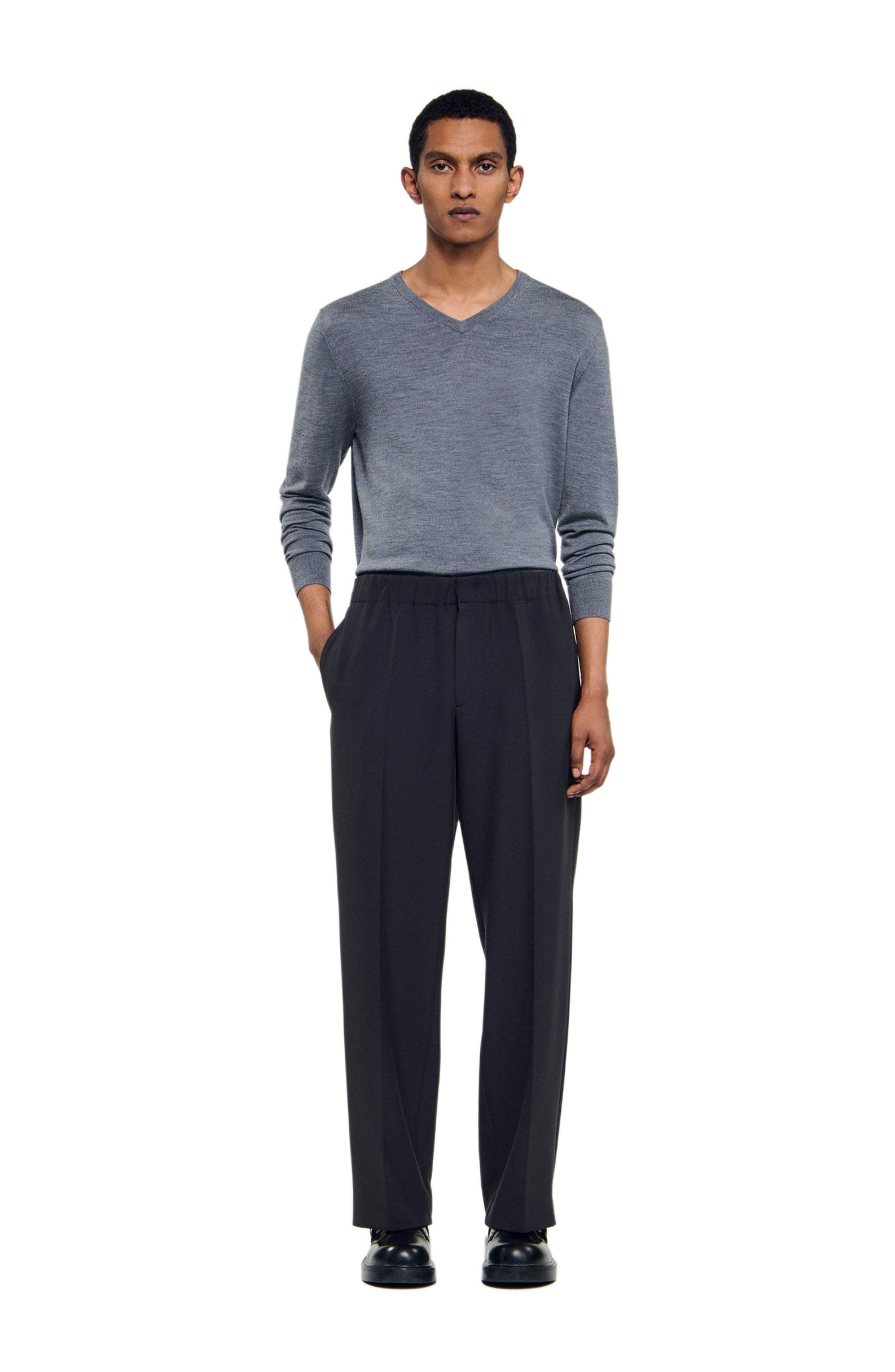 SANDRO Wide-leg trousers in Dark Grey at Nordstrom - 6