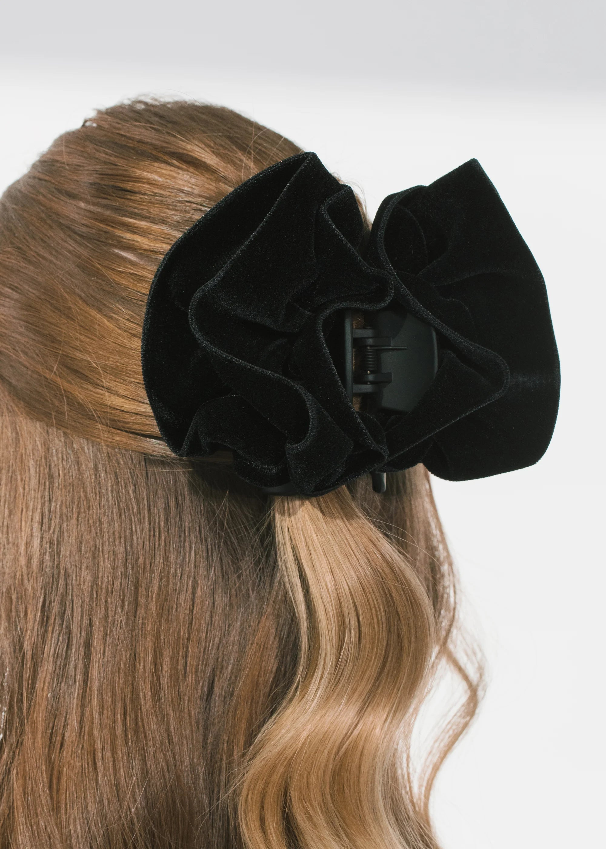 Velvet Ruffle Jaw Clip - 4