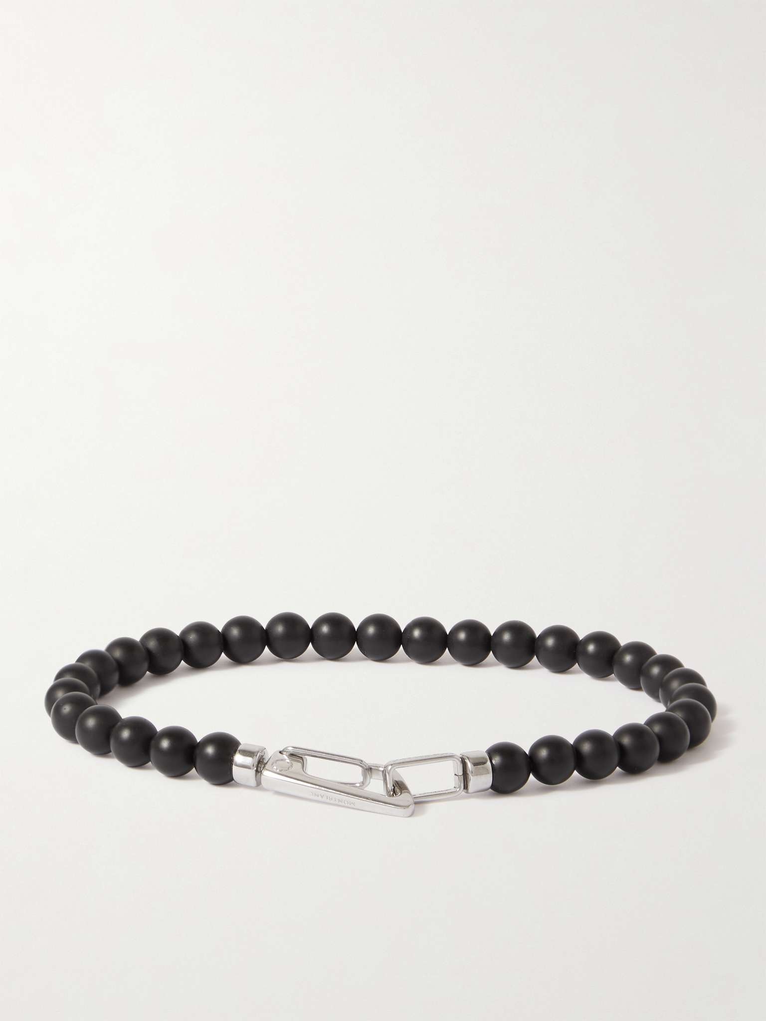 Onyx and Stainless Steel Beaded Bracelet - 3