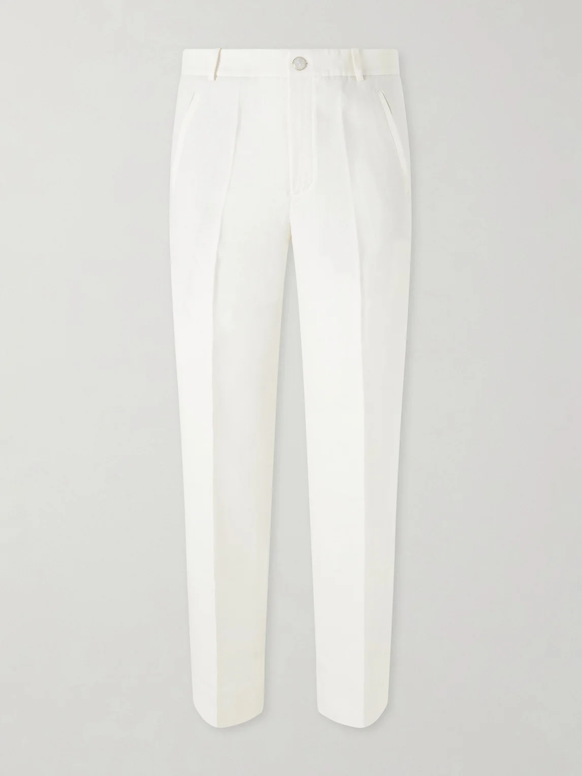Straight-Leg Linen-Twill Trousers - 1