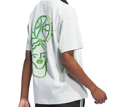 adidas adidas Originals Casual Graphic T-Shirt 'White Green' IT4988 outlook