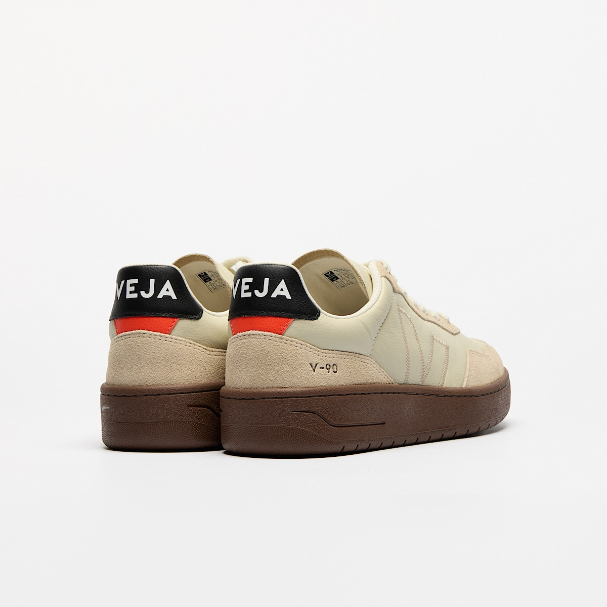 V-90 LEATHER BEIGE ALMOND BLACK - 3