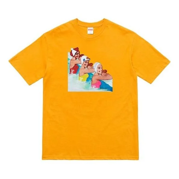 Supreme SS18 Swimmers Tee Mustard Short Sleeve Unisex Yellow T-Shirt SUP-SS18-498 - 1