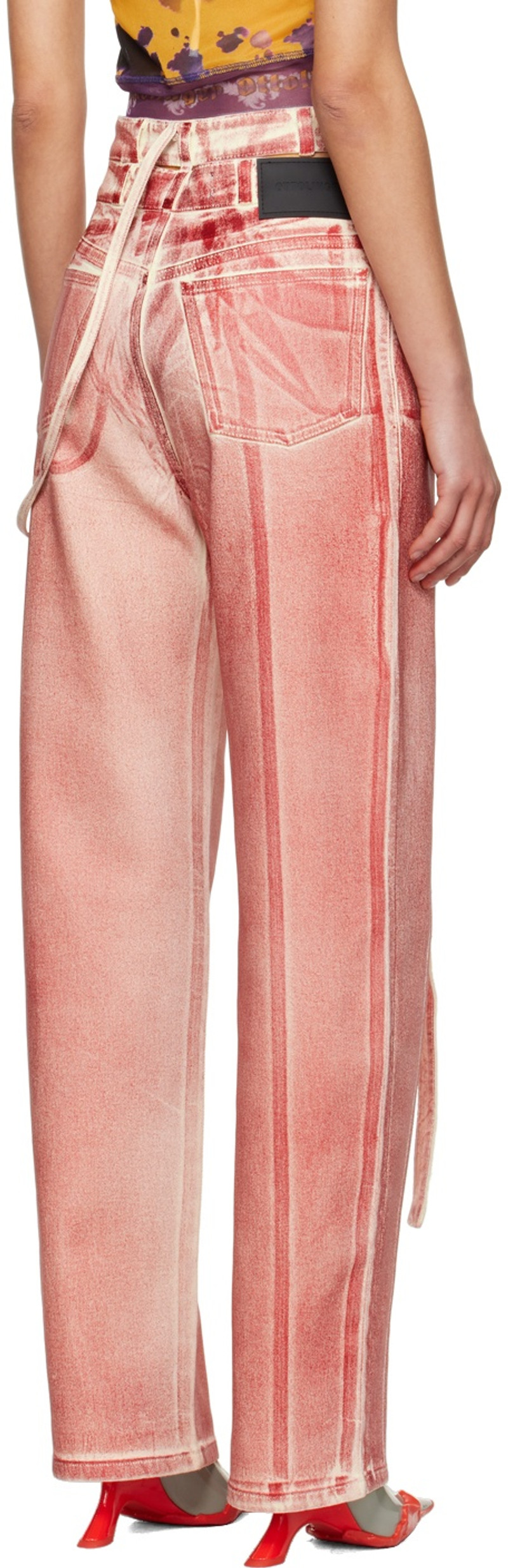 SSENSE Exclusive Red Jeans 3