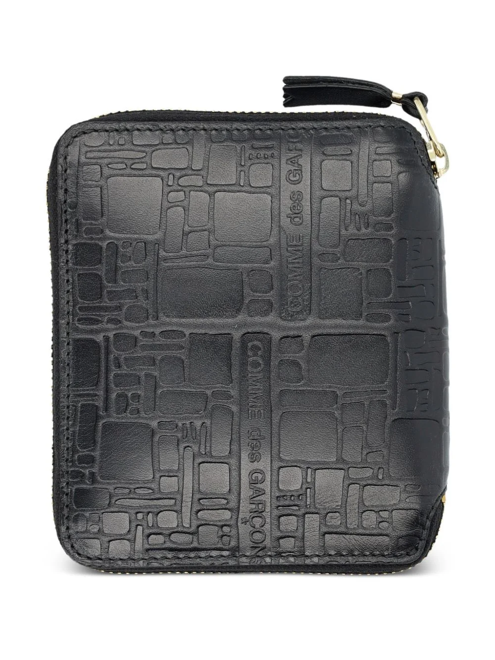 zip-around embossed leather wallet - 1