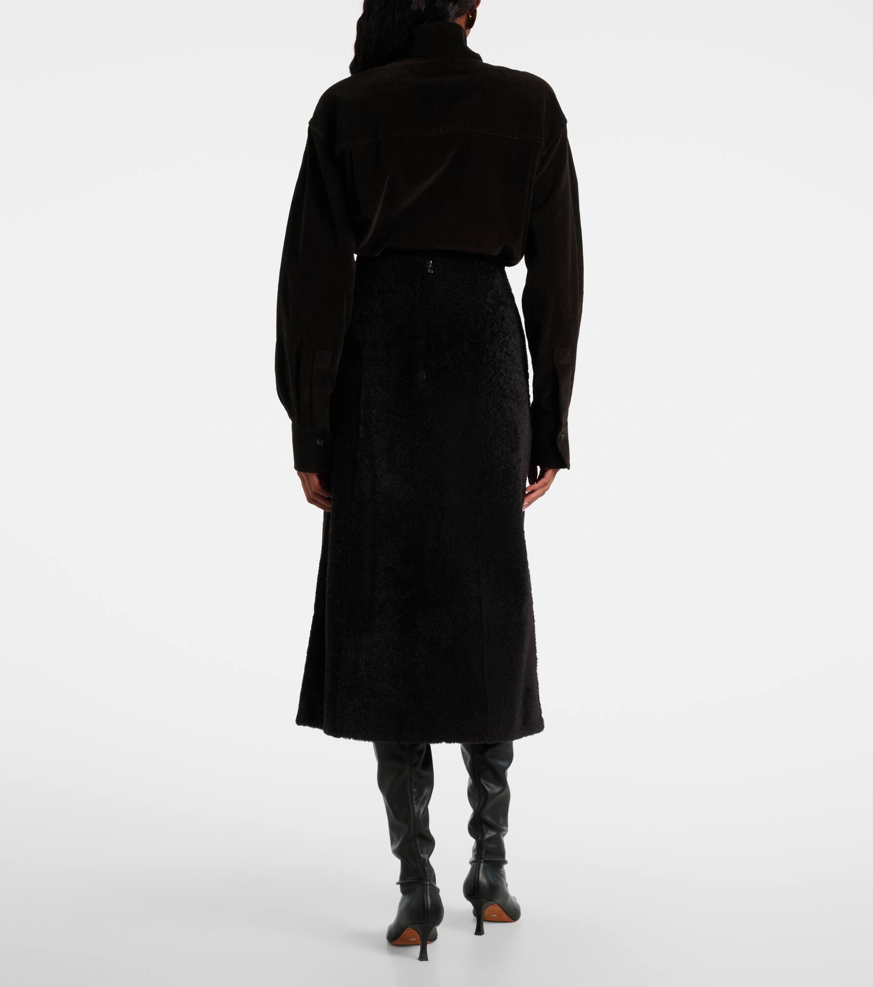 Shearling maxi skirt - 3