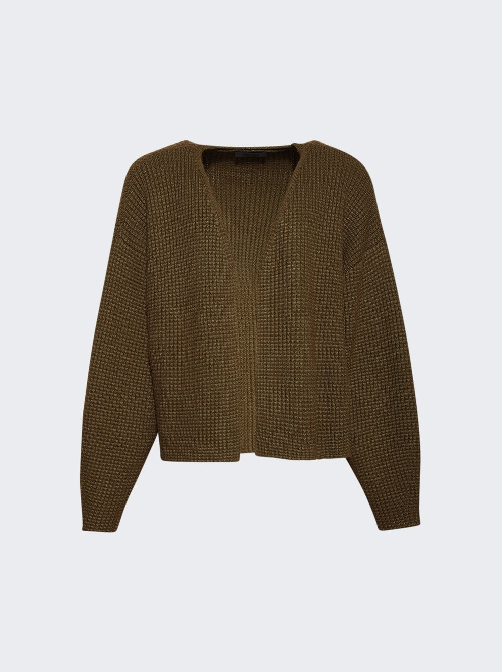 Heavy Waffle Cardigan Olive - 1