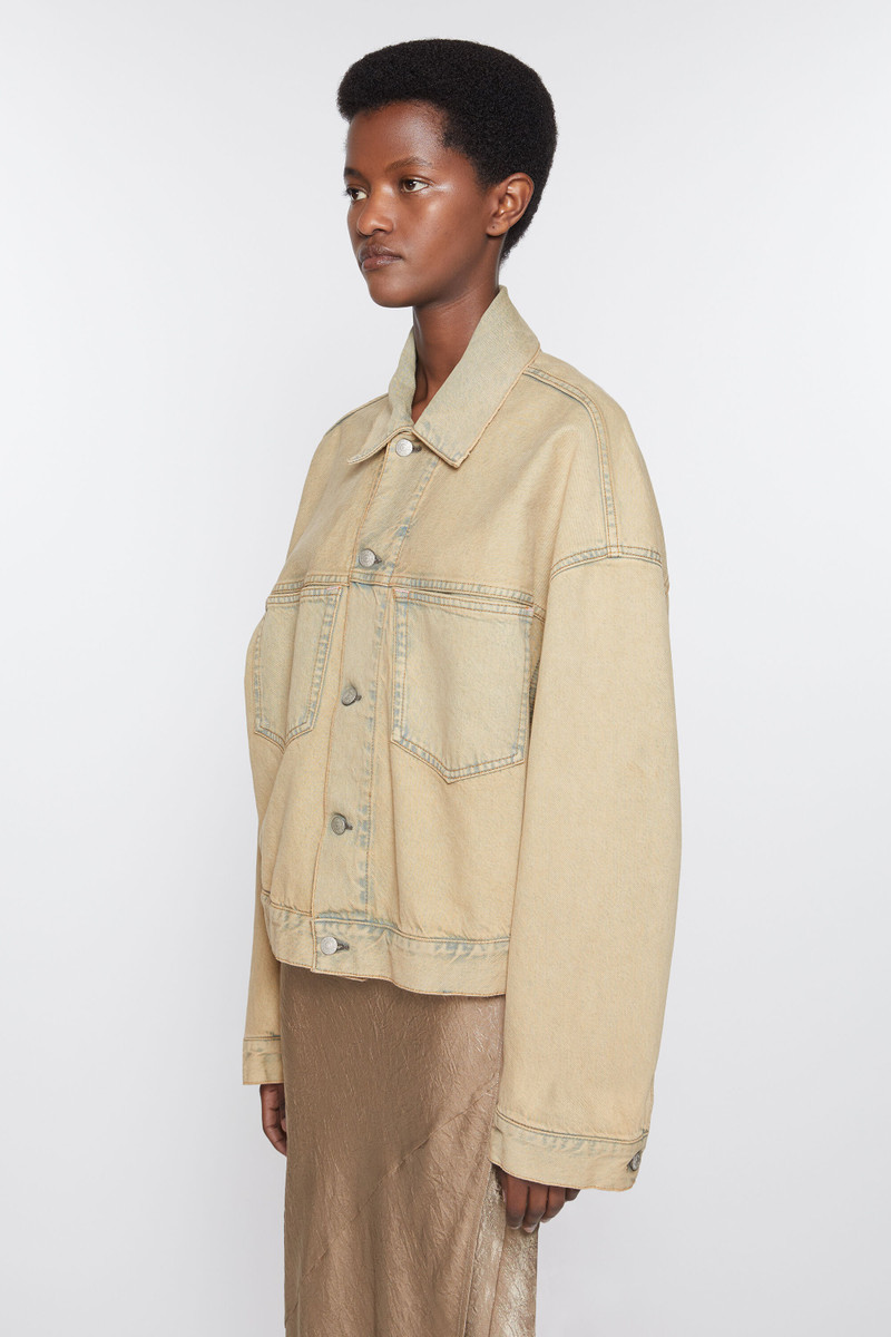 Denim jacket - Oversized cropped fit - Light Sand 3