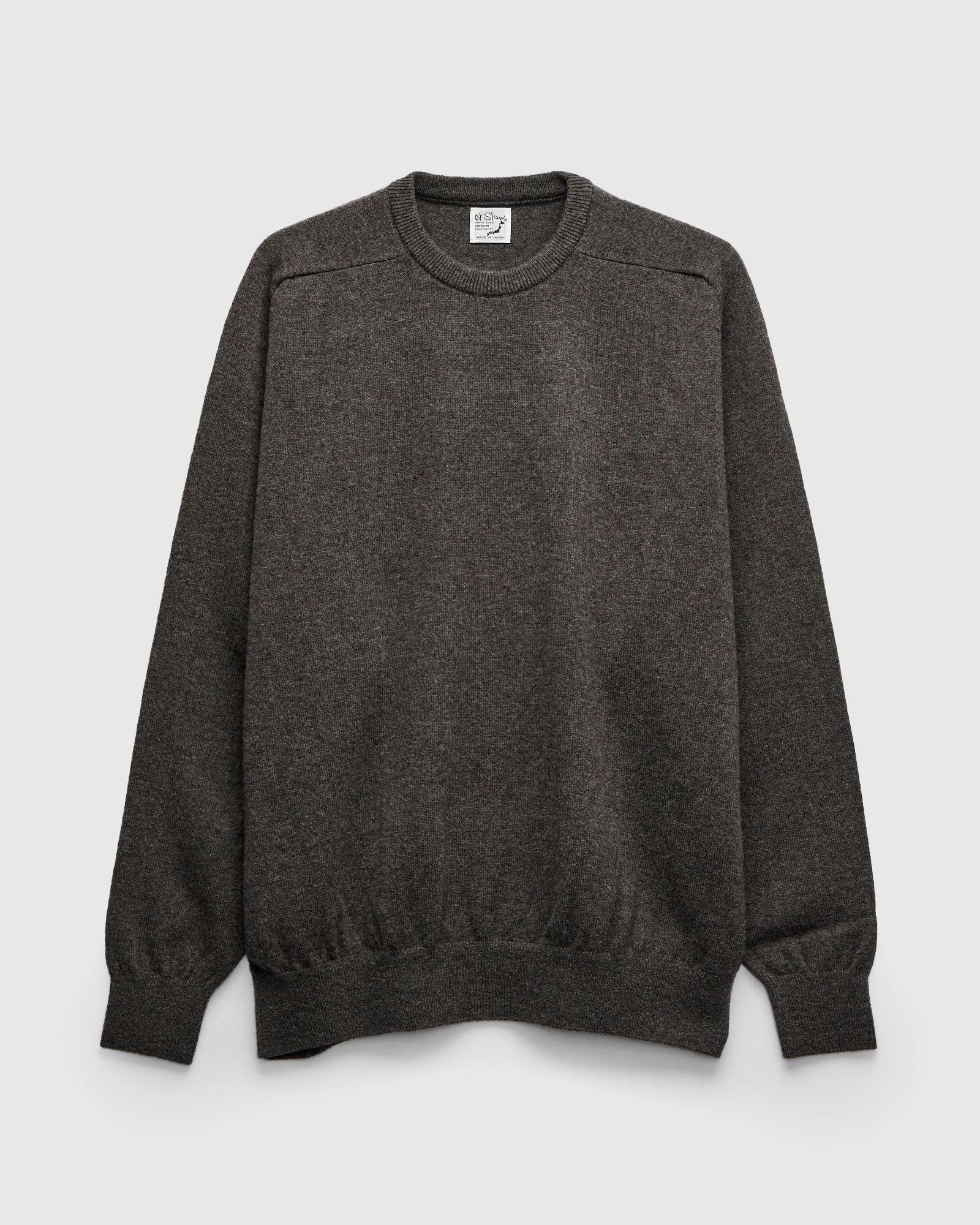 Simple Wool Crewneck Sweater in Brown - 1