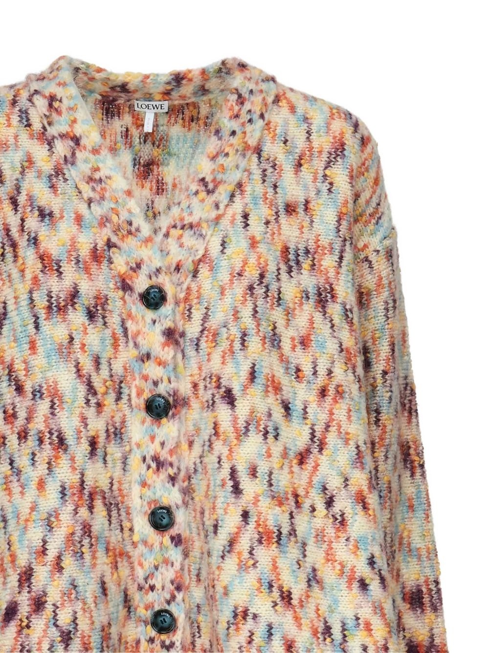V-neck button-front cardigan - 3