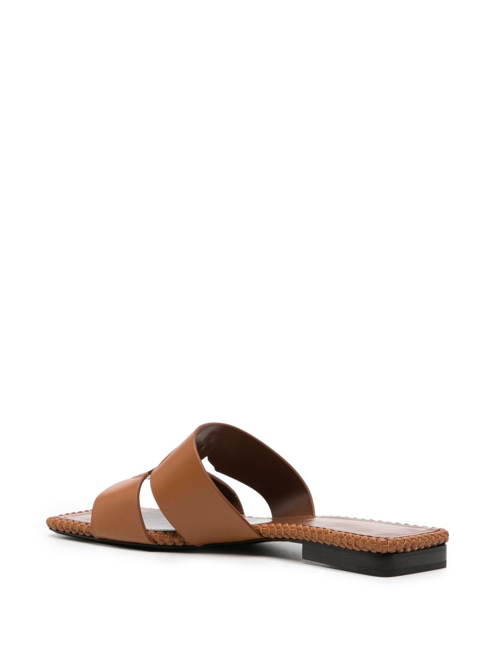 logo-embossed leather sandals - 3