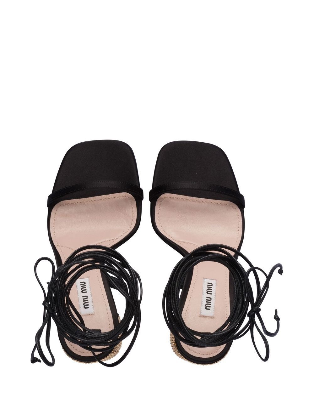 100mm ankle tie-fastening sandals - 4