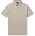 Slim-Fit Contrast-Tipped Linen-Jersey Polo Shirt - 4