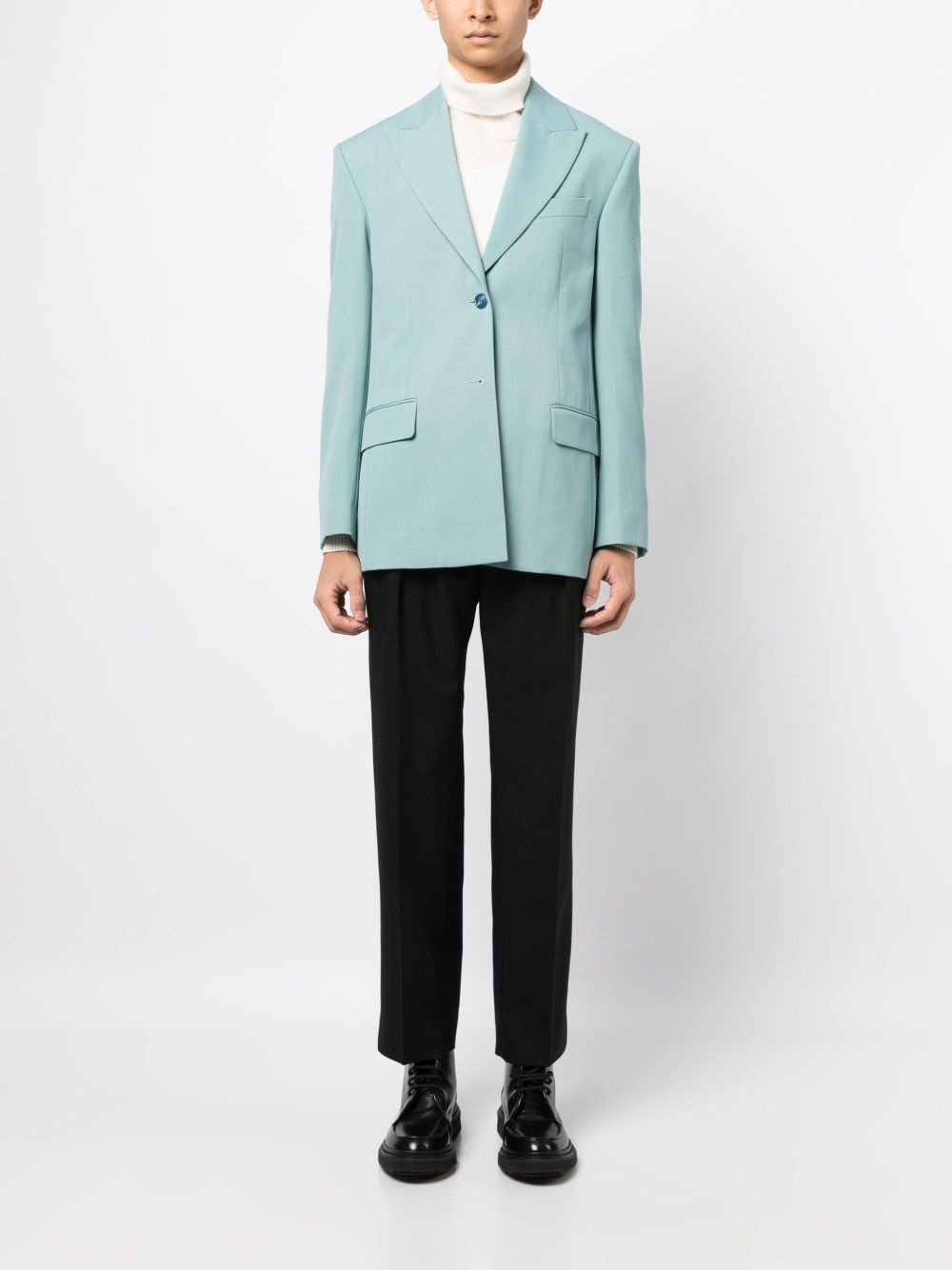 straight-leg wool trousers - 2